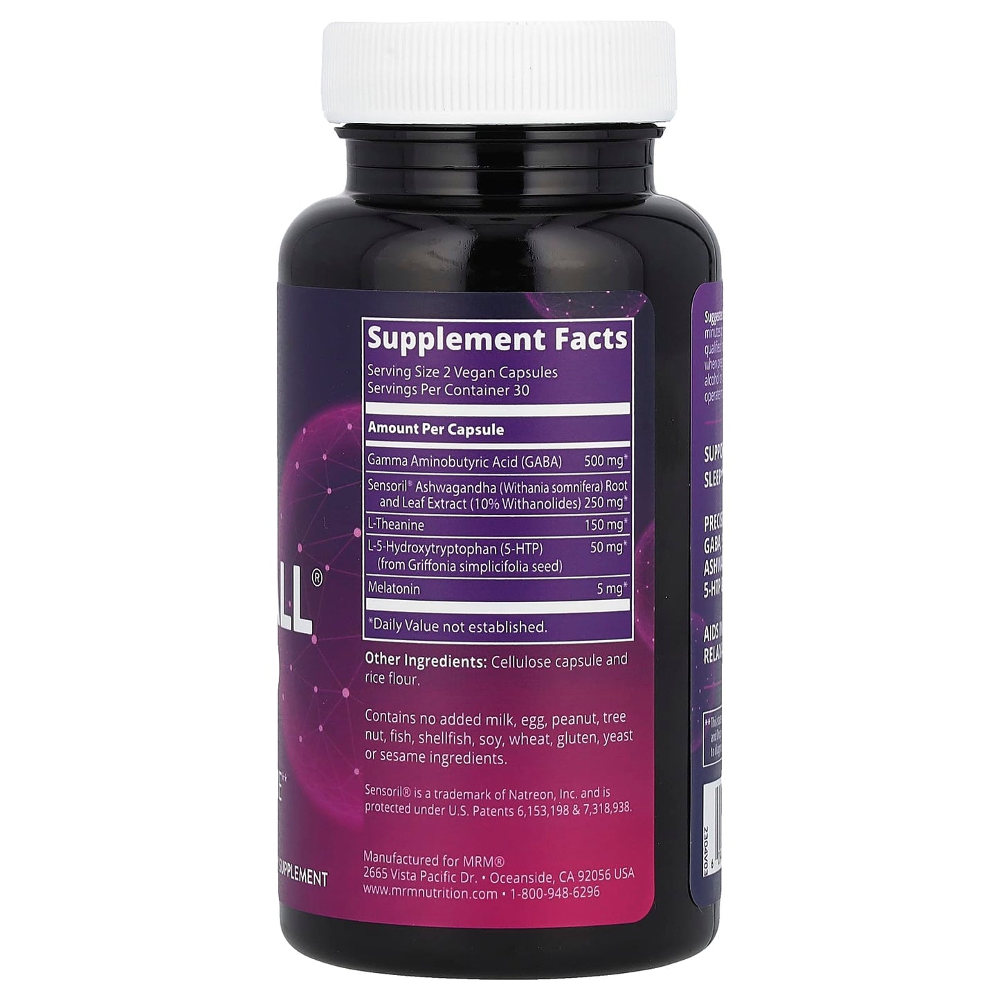 MRM Nutrition, Relax-All Sleep®, 60 Vegan Capsules - Image 2