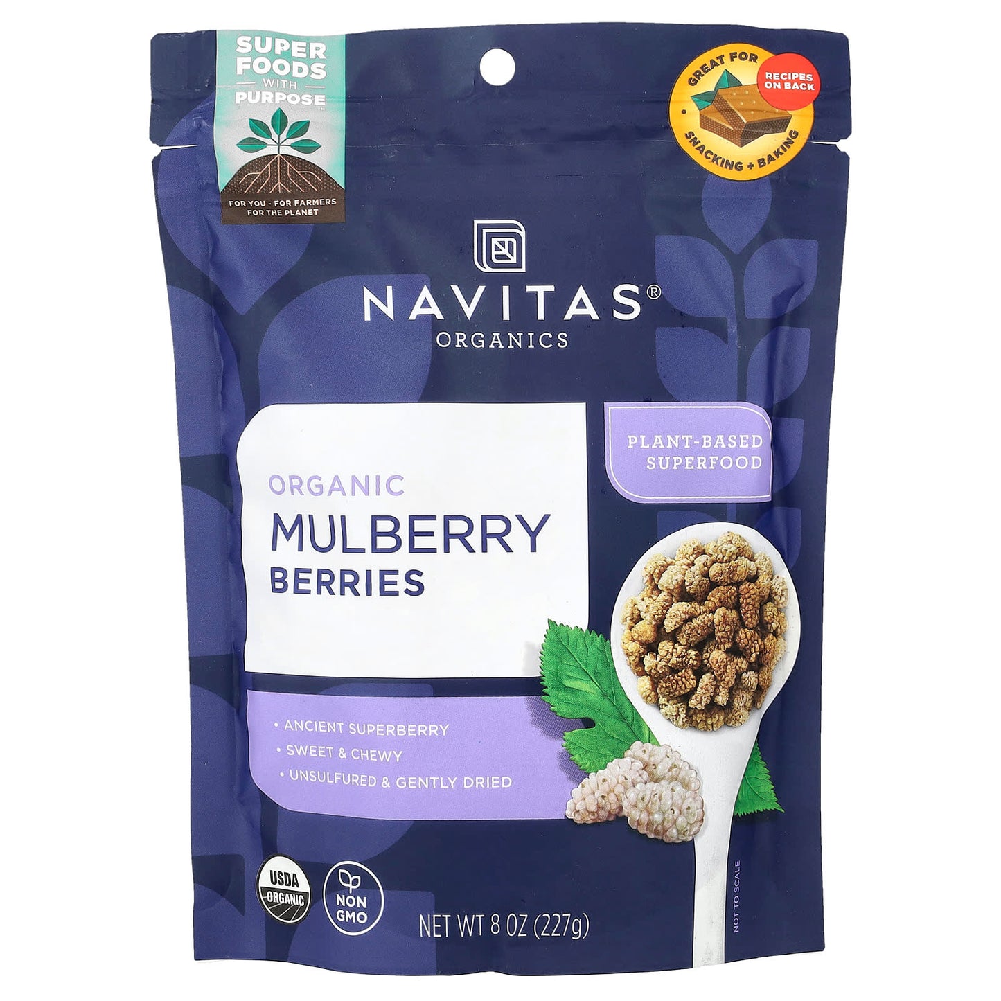 Navitas Organics, Organic Mulberry Berries, 8 oz (227 g) - Image 1