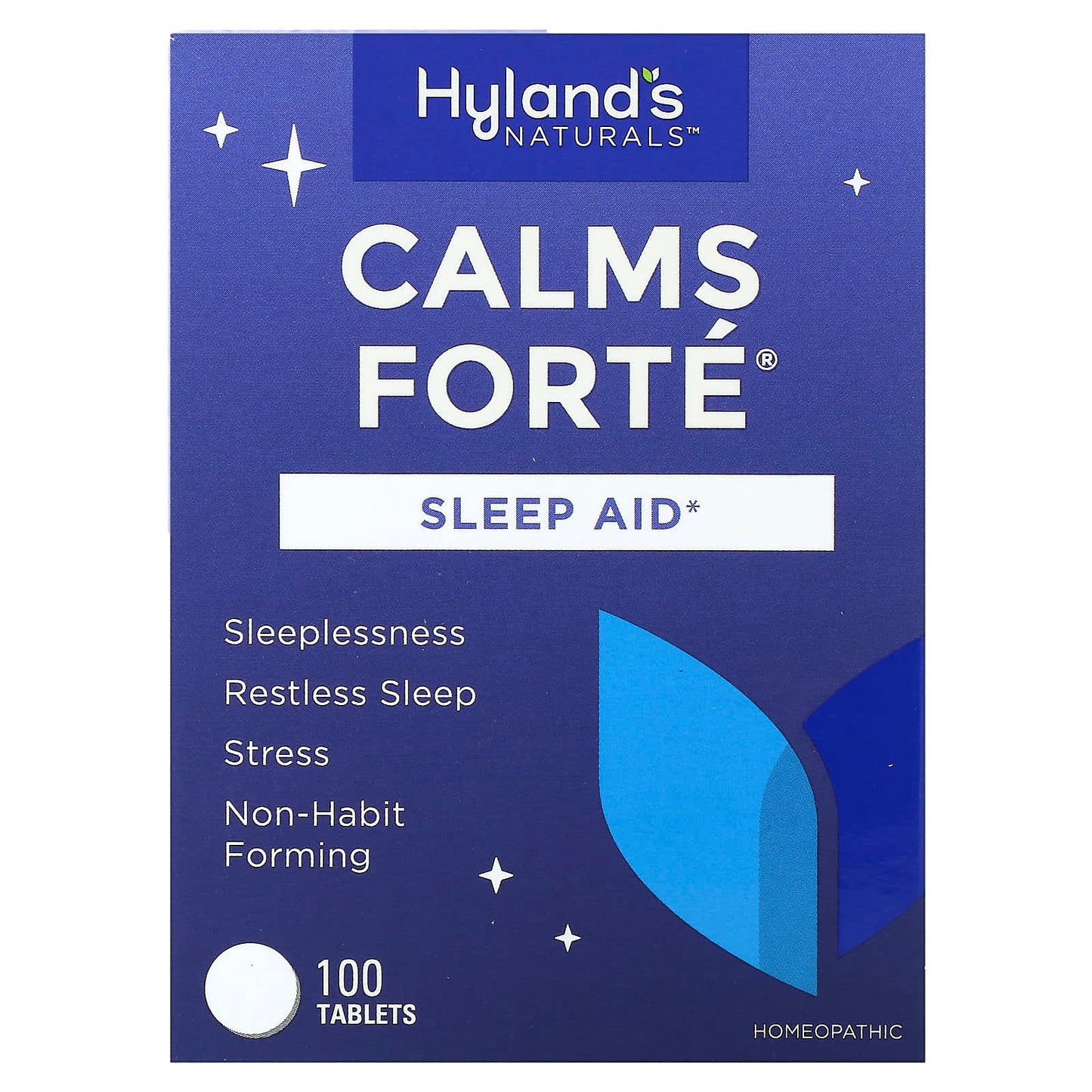 Hyland's Naturals Calms Forte Sleep Aid, 100 Tablets - Image 1