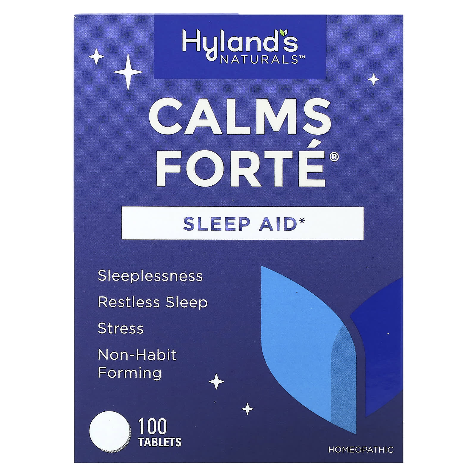 Hyland's Naturals Calms Forte Sleep Aid, 100 Tablets - Image 1
