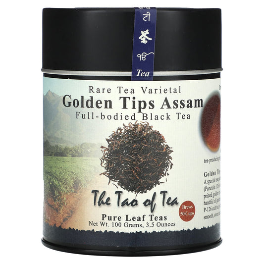 The Tao of Tea, Full-Bodied Black Tea, Golden Tips Assam, 3.5 oz (100 g) - Image 1
