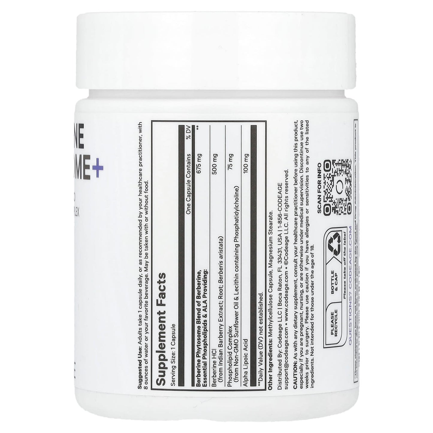 Boost Metabolism & Energy with Codeage Berberine Phytosome+ 60 Capsules - Image 2