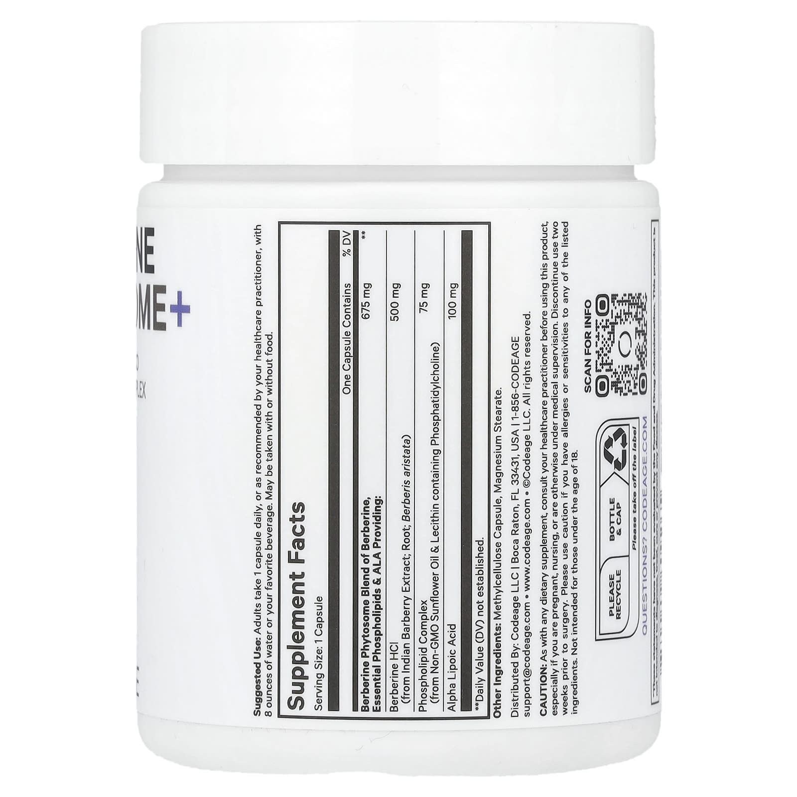 Boost Metabolism & Energy with Codeage Berberine Phytosome+ 60 Capsules - Image 2