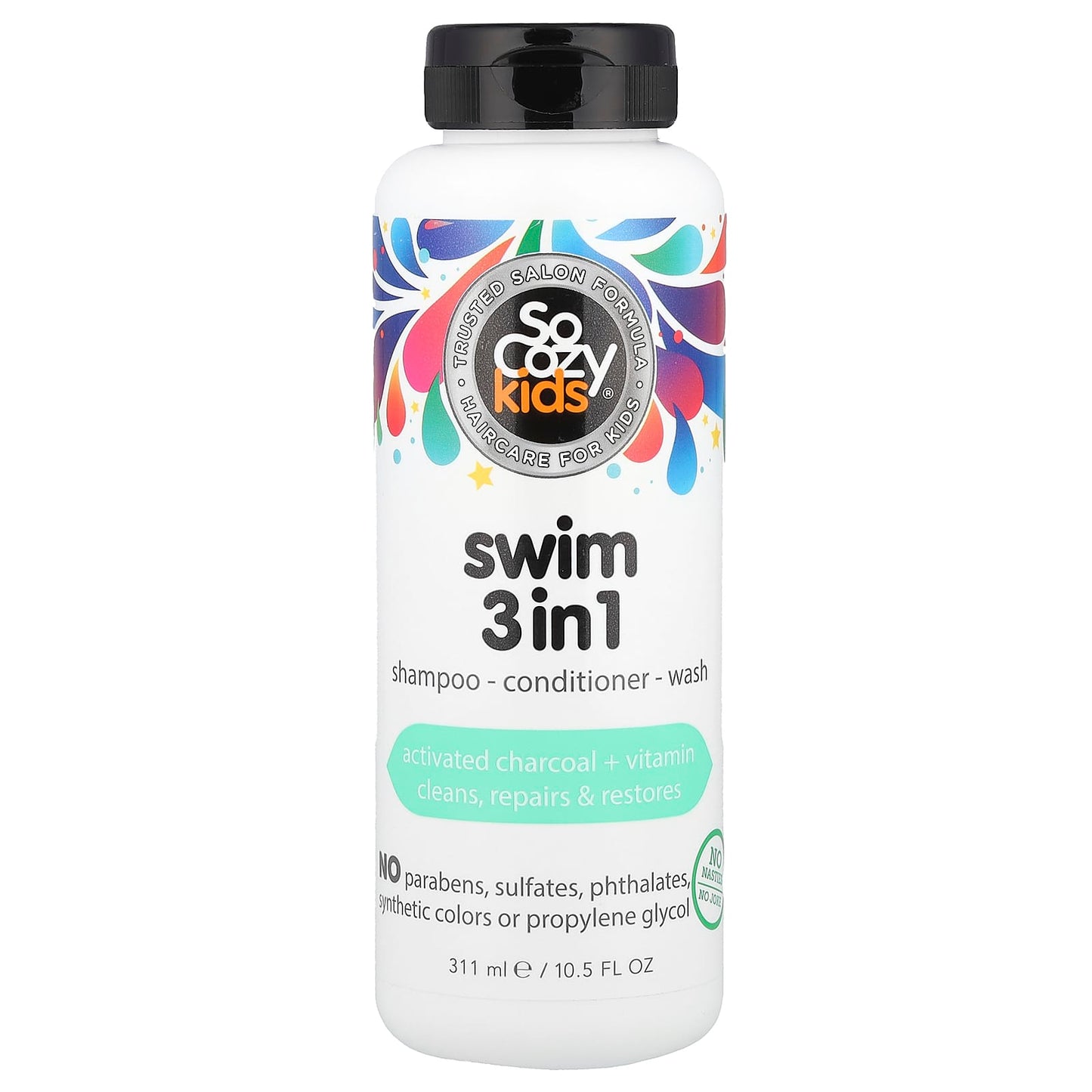 SoCozy, Kids, Swim 3 in 1, Shampoo, Conditioner, Wash, 10.5 fl oz (311 ml) - Image 1