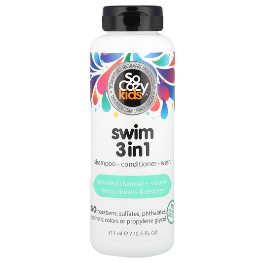 SoCozy, Kids, Swim 3 in 1, Shampoo, Conditioner, Wash, 10.5 fl oz (311 ml) - Image 1