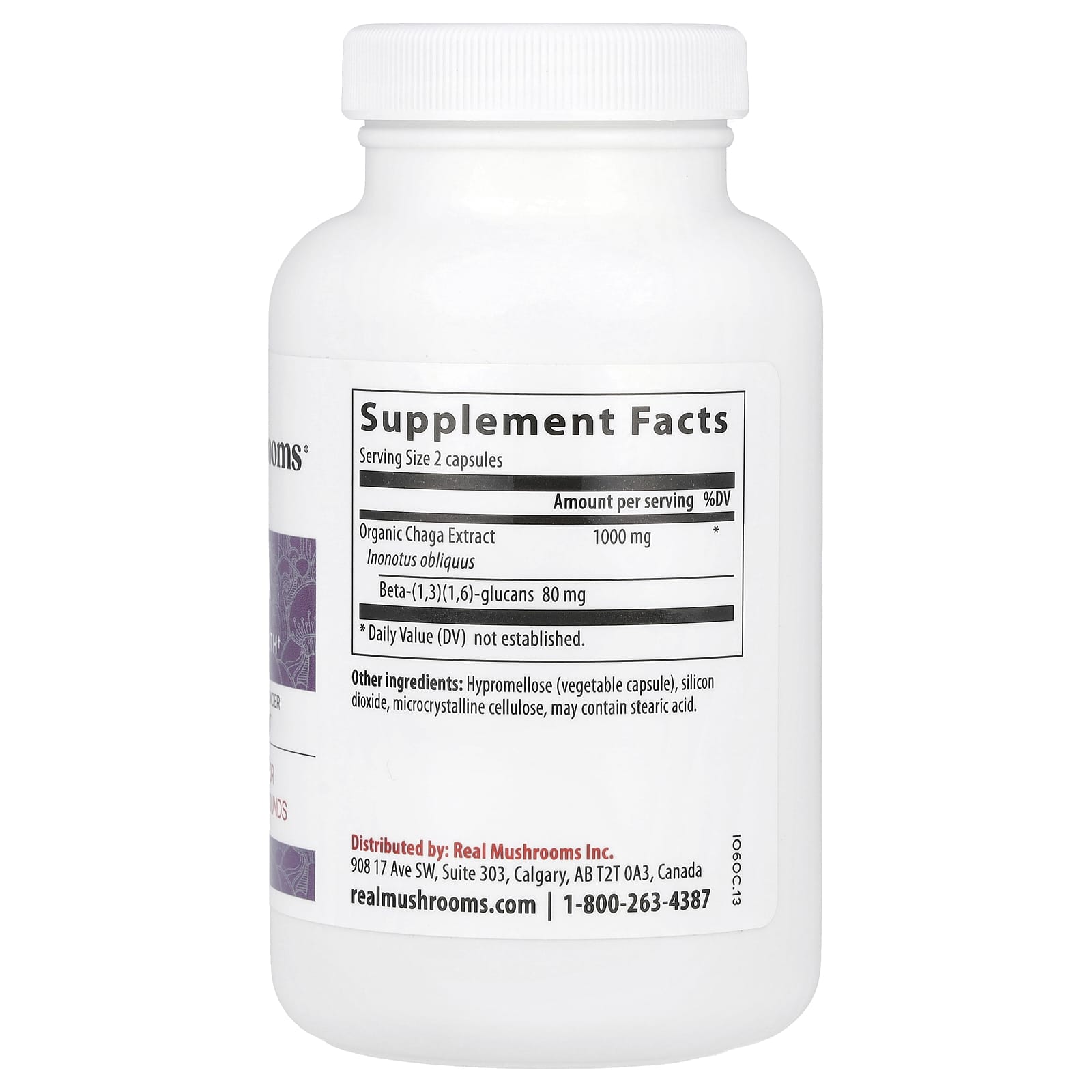 Real Mushrooms, Chaga, Mushroom Extract Powder, 120 Capsules - Image 2