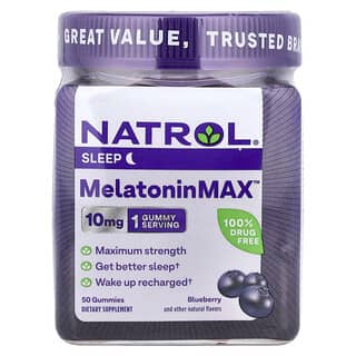 Natrol MelatoninMax Blueberry Gummies for Better Sleep
