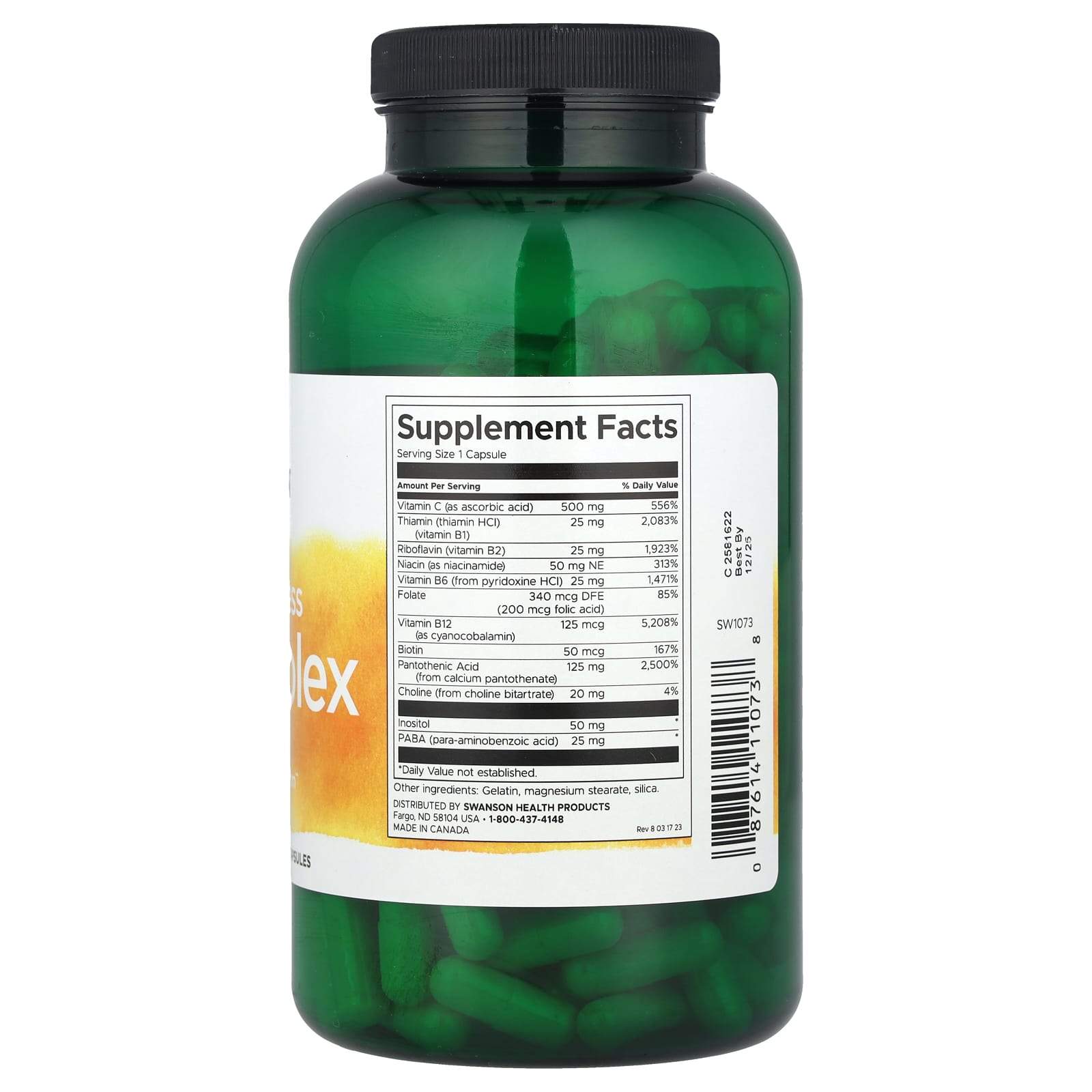 Swanson, Super Stress B-Complex With Vitamin C, 240 Capsules - Image 2