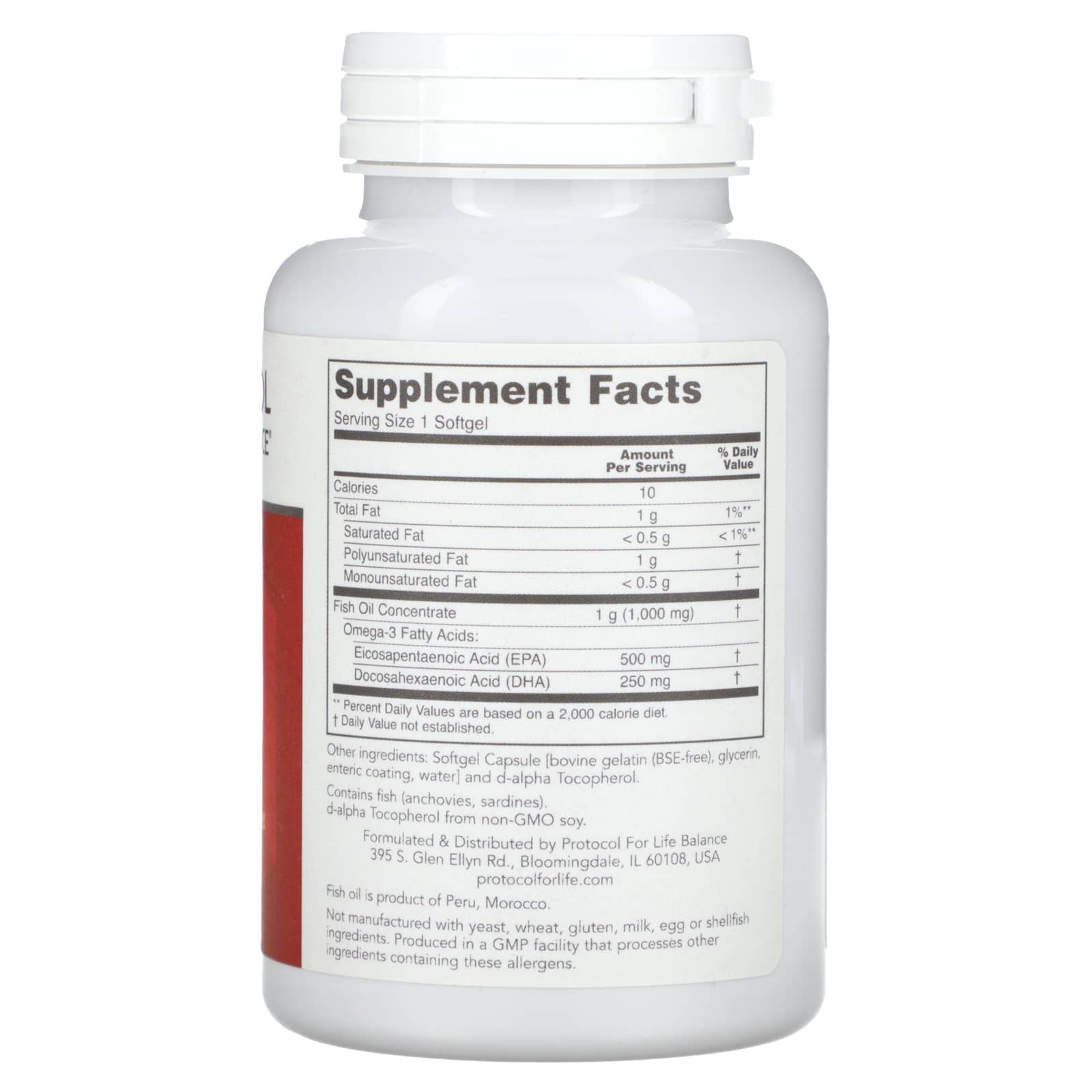 Protocol for Life Balance, Ultra Omega-3, 500 EPA / 250 DHA, 90 Softgels - Image 2