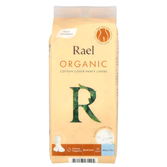 Rael, Organic Cotton Cover Panty Liners, Micro Thin, 70 Count - Image 1