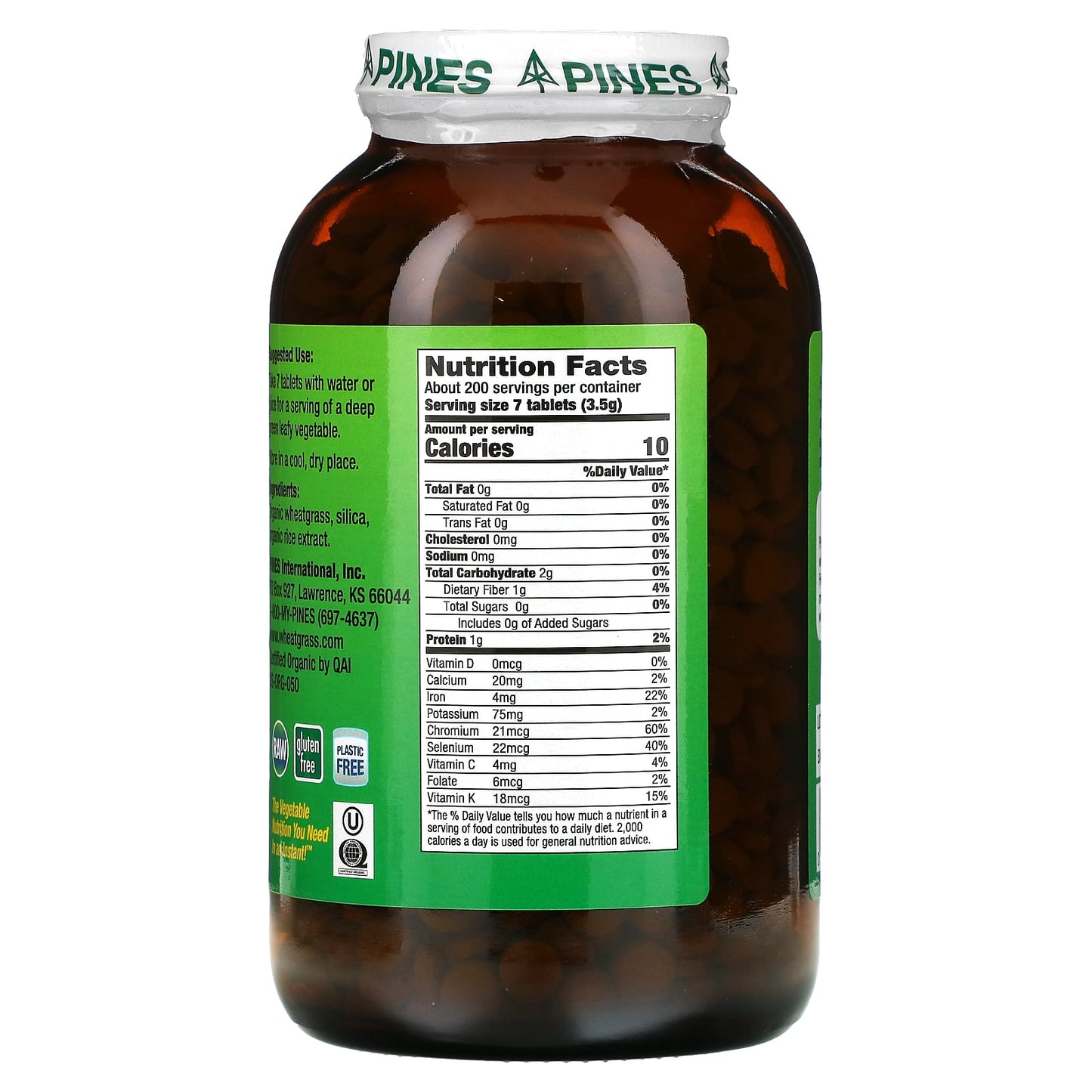 Pines International, Wheat Grass, 1,400 Tablets - Image 2