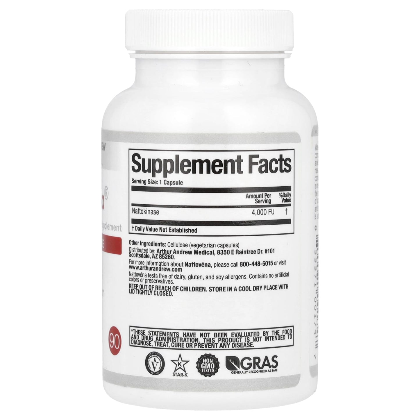 Boost Circulation & Heart Health with Nattovena, 4,000 FU, 90 Capsules - Image 2