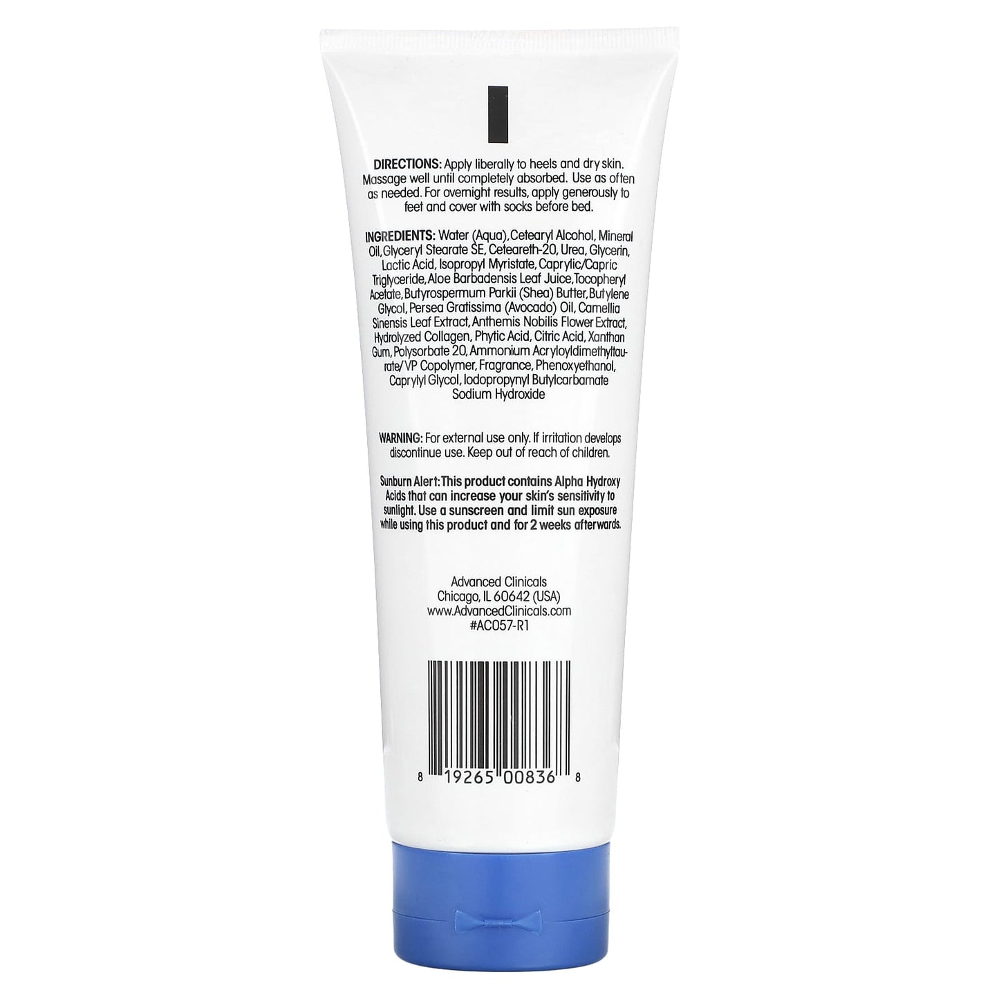 Advanced Clinicals Cracked Heel Rough Spot Cream, Fast Relief for Dry Heels - Image 2