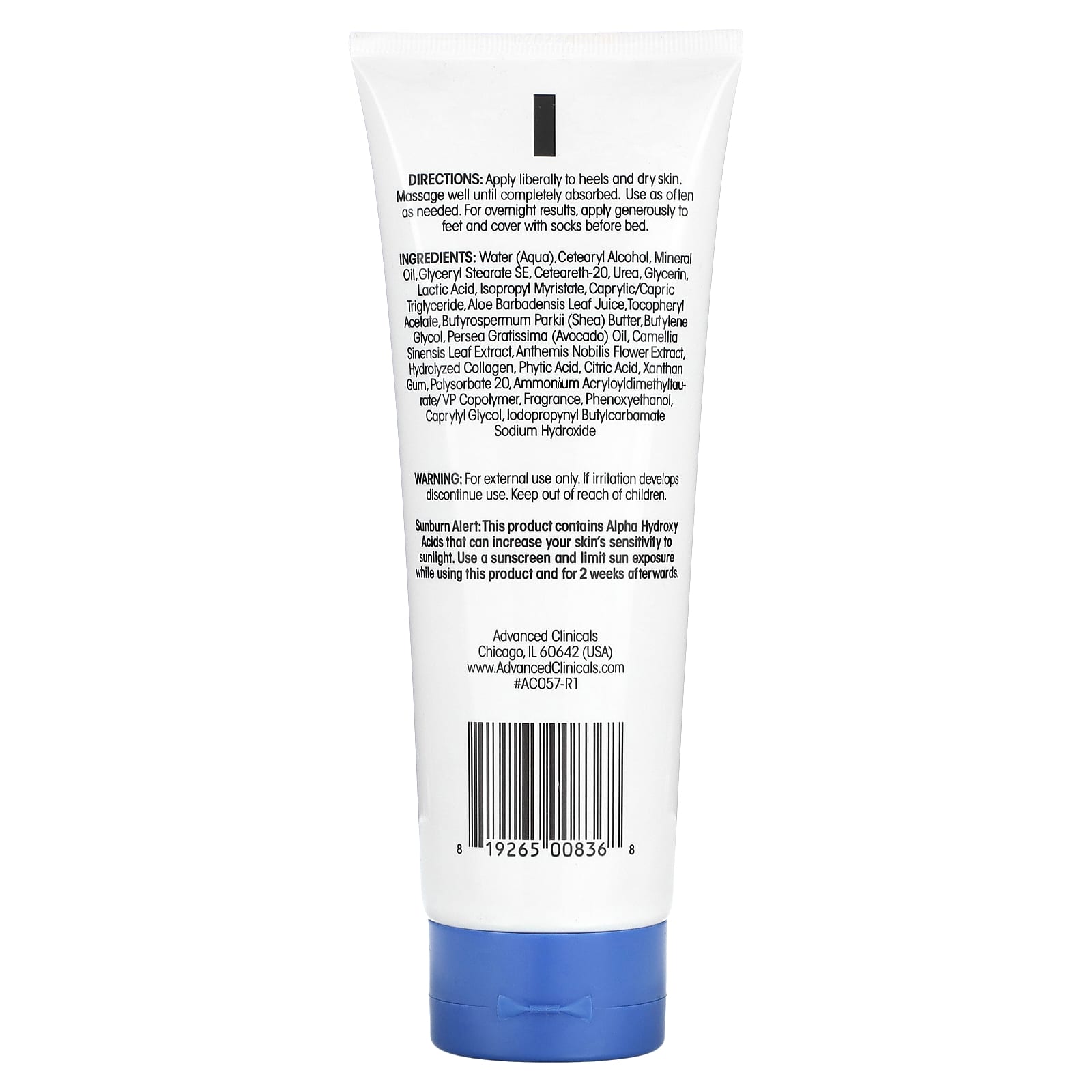Advanced Clinicals Cracked Heel Rough Spot Cream, Fast Relief for Dry Heels - Image 2