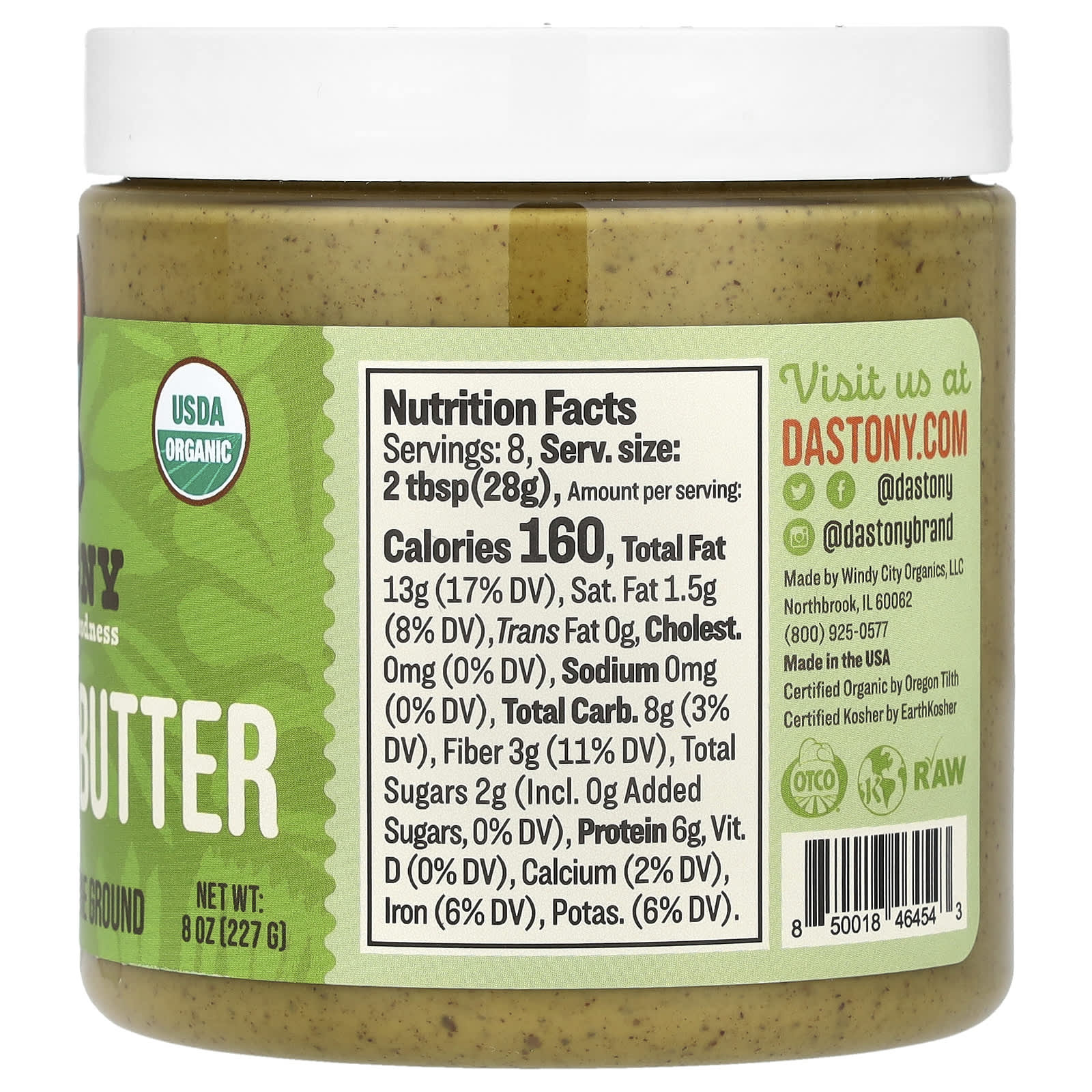 USDA Organic Pistachio Butter - Ultra Smooth, 8 oz by Dastony - Image 2