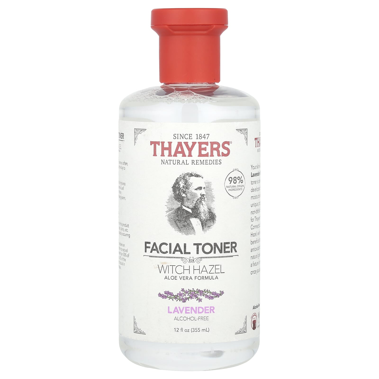 Thayers, Witch Hazel Facial Toner, Alcohol-Free, Lavender, 12 fl oz (355 ml) - Image 1