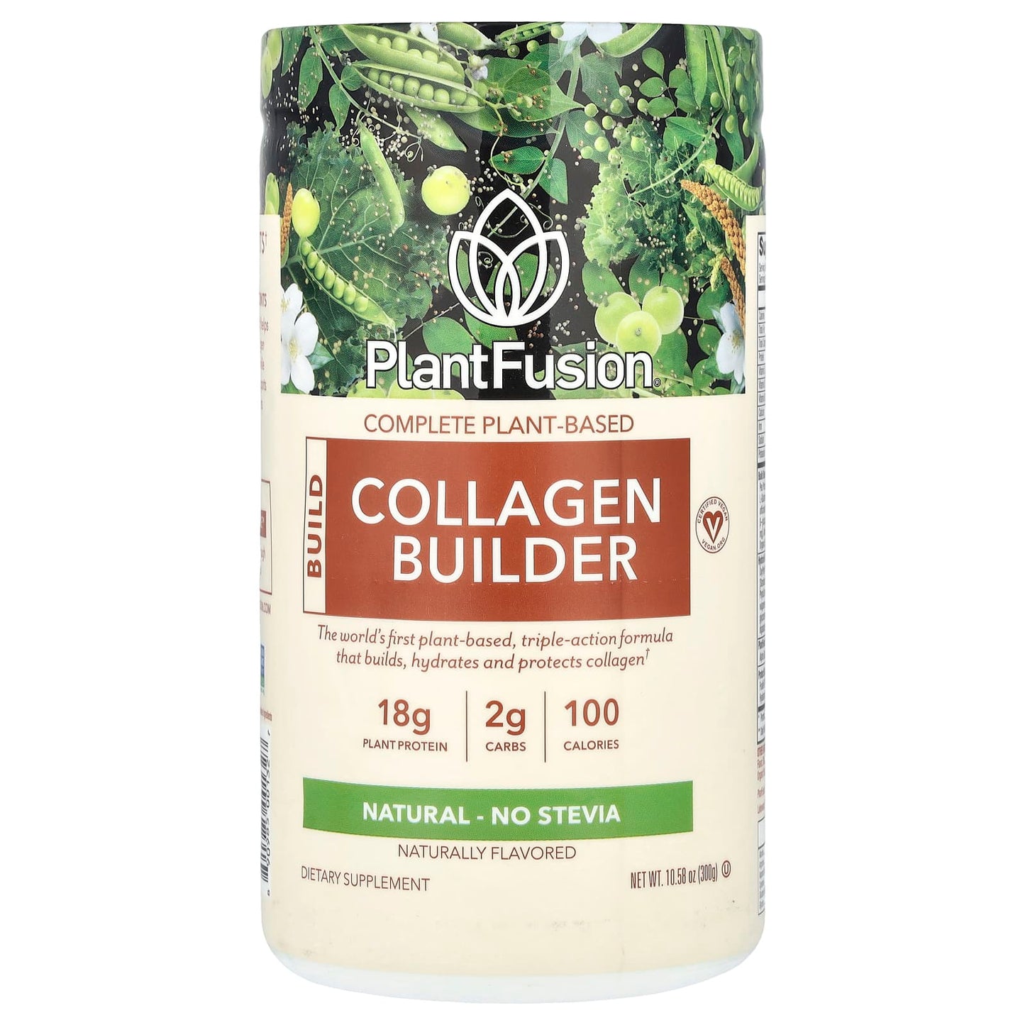 PlantFusion, Complete Plant-Based Collagen Builder, Natural, 10.58 oz (300 g) - Image 1