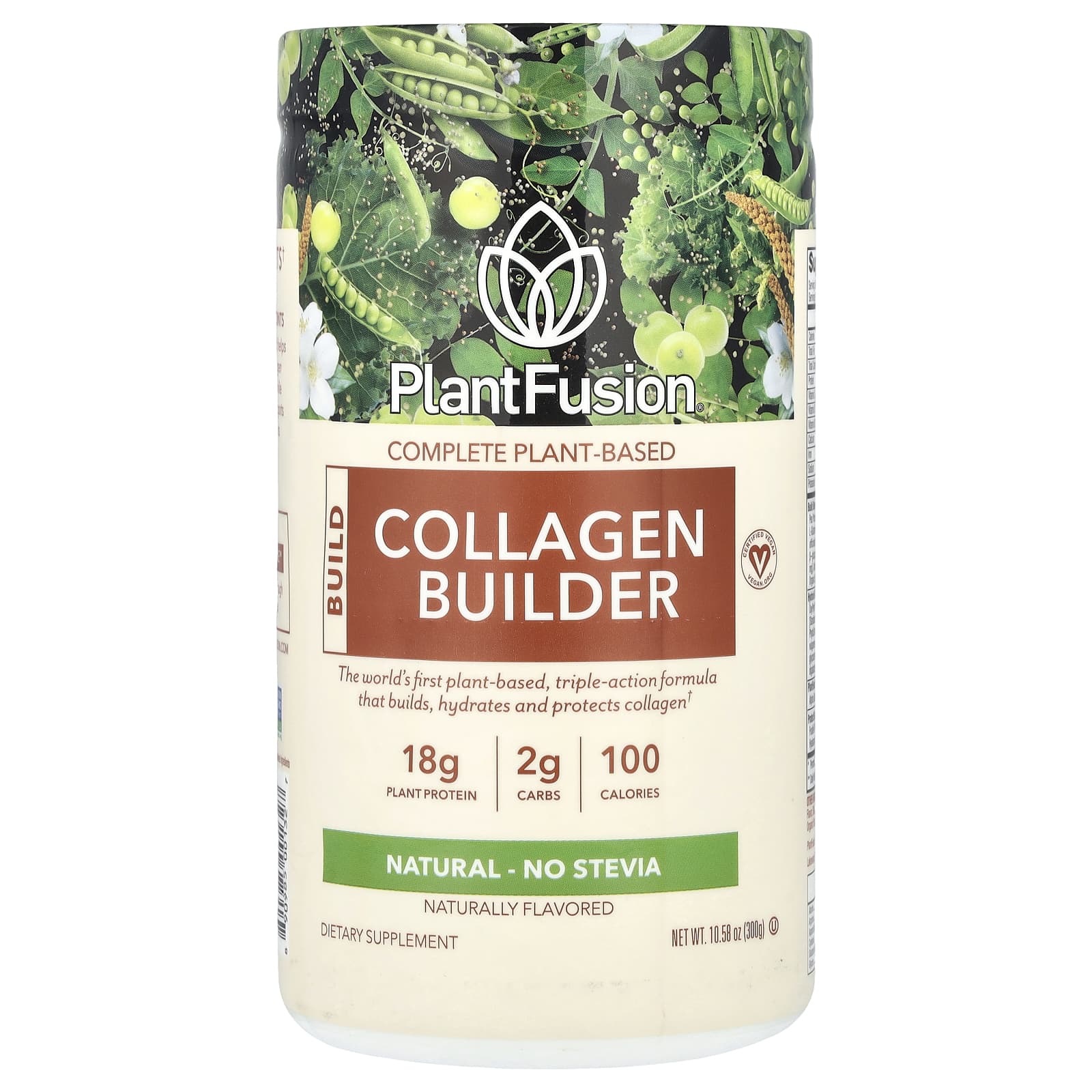 PlantFusion, Complete Plant-Based Collagen Builder, Natural, 10.58 oz (300 g) - Image 1