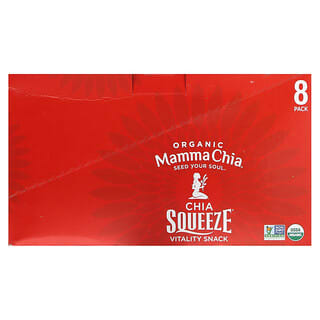 Organic Chia Squeeze by Mamma Chia - Cherry Love, 8 Pack