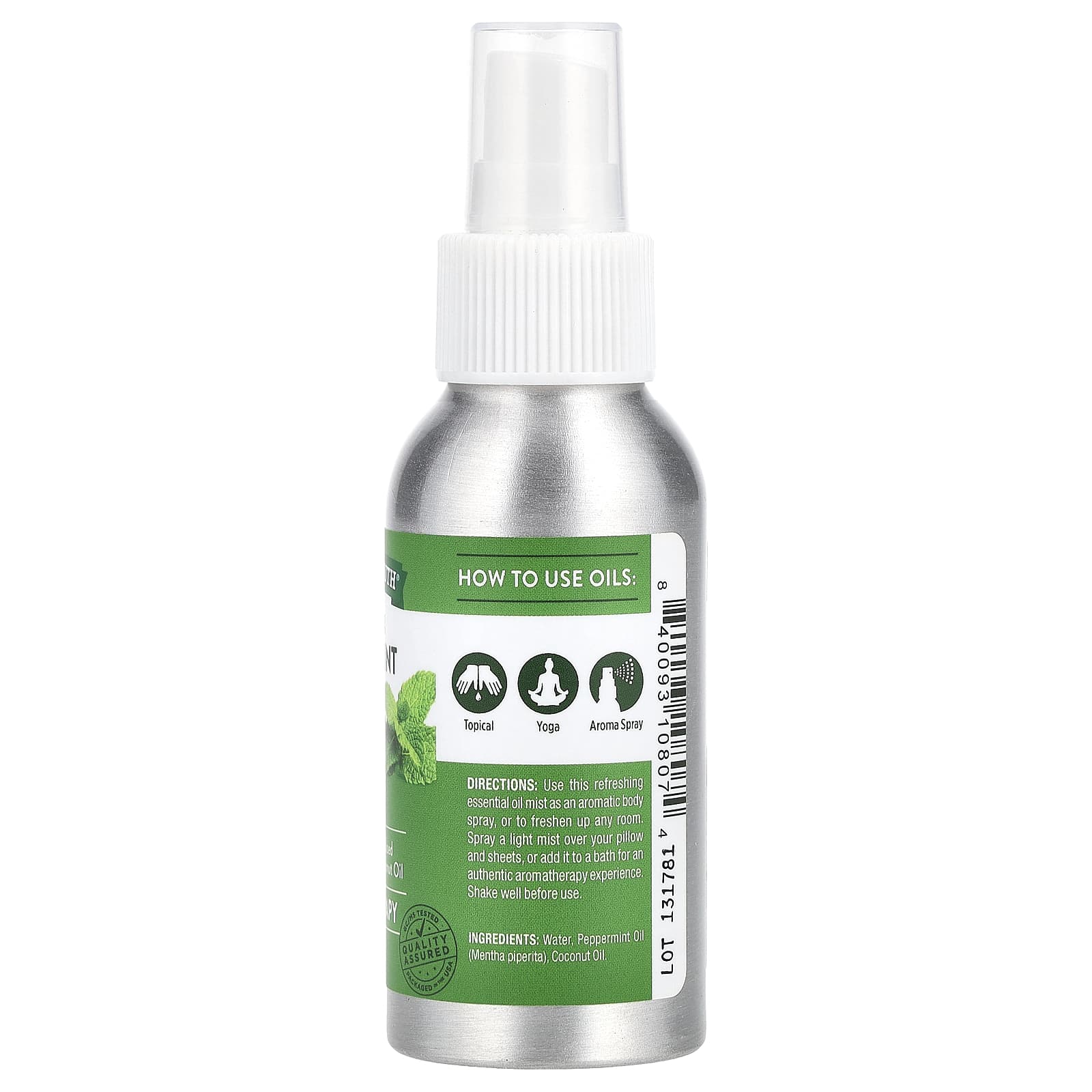 Nature's Truth, Essential Oil Topical Mist, Refreshing Peppermint, 2.4 fl oz (71 ml) - Image 2