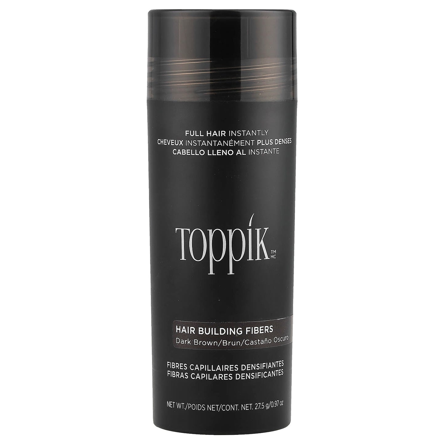 Toppik, Hair Building Fibers, Dark Brown, 0.97 oz (27.5 g) - Image 1