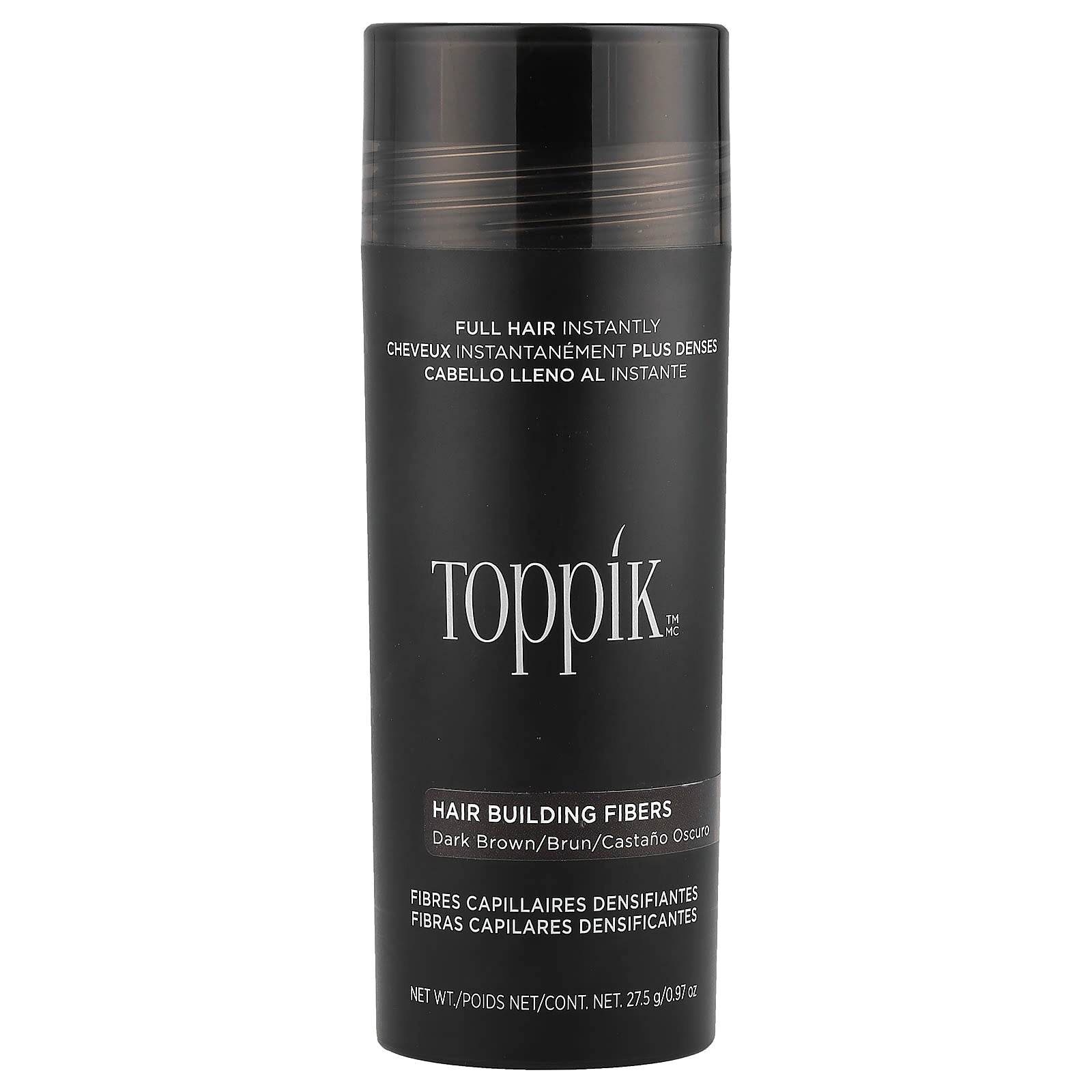 Toppik, Hair Building Fibers, Dark Brown, 0.97 oz (27.5 g) - Image 1
