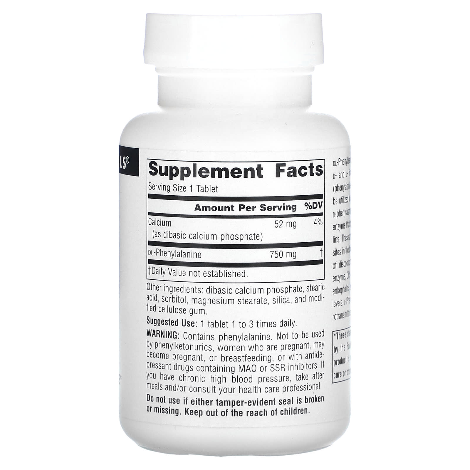 Source Naturals, DLPA, 60 Tablets - Image 2