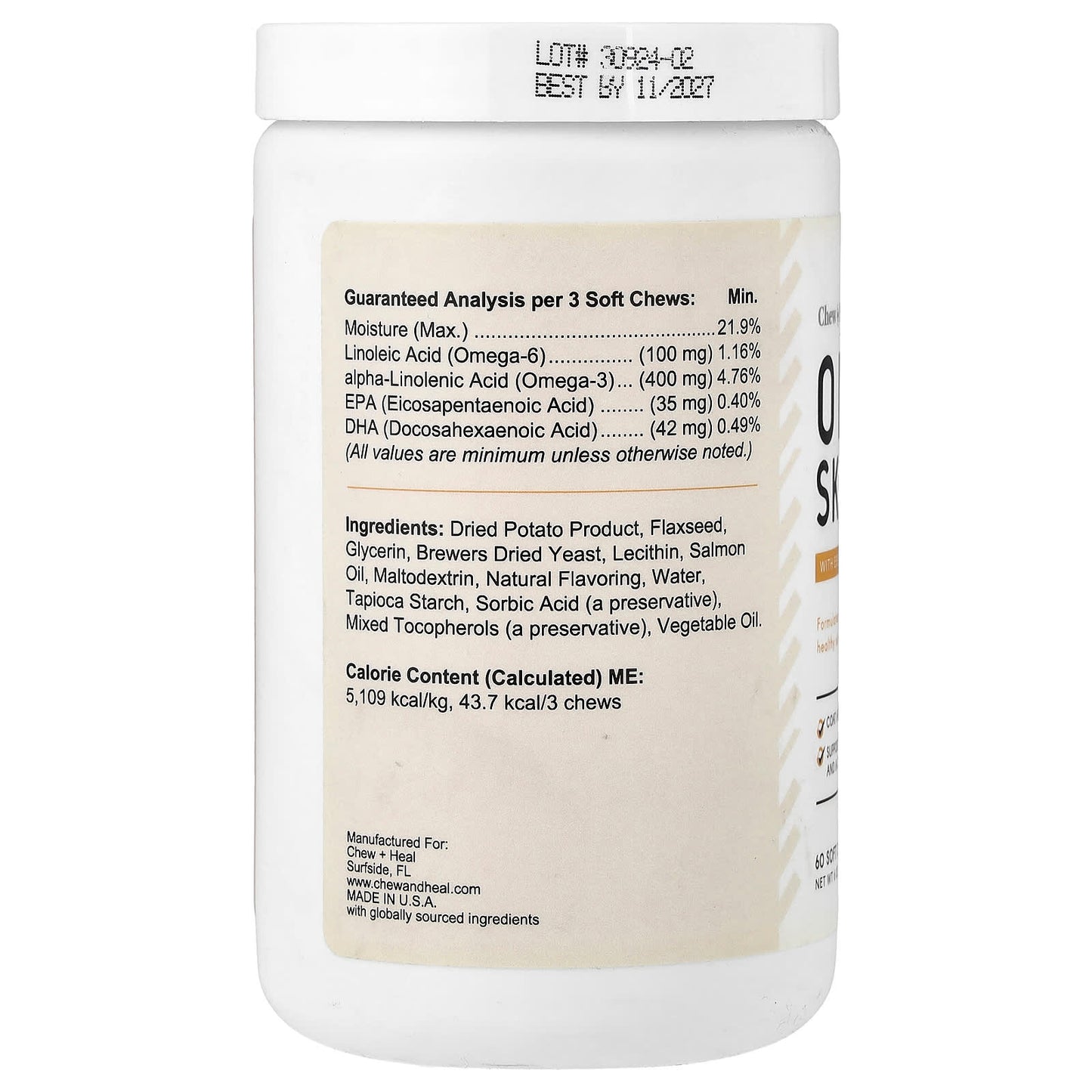 Omega Skin & Coat Chews for Dogs & Cats - Healthy Shine & Skin - Image 2