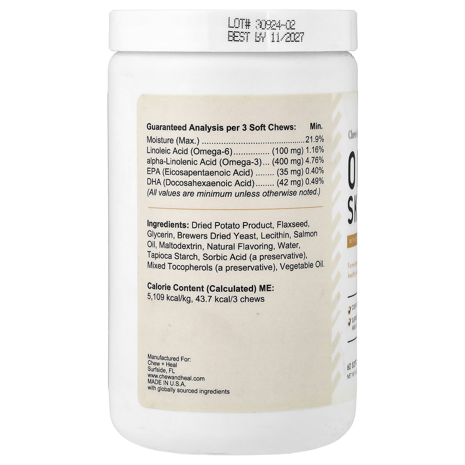 Omega Skin & Coat Chews for Dogs & Cats - Healthy Shine & Skin - Image 2