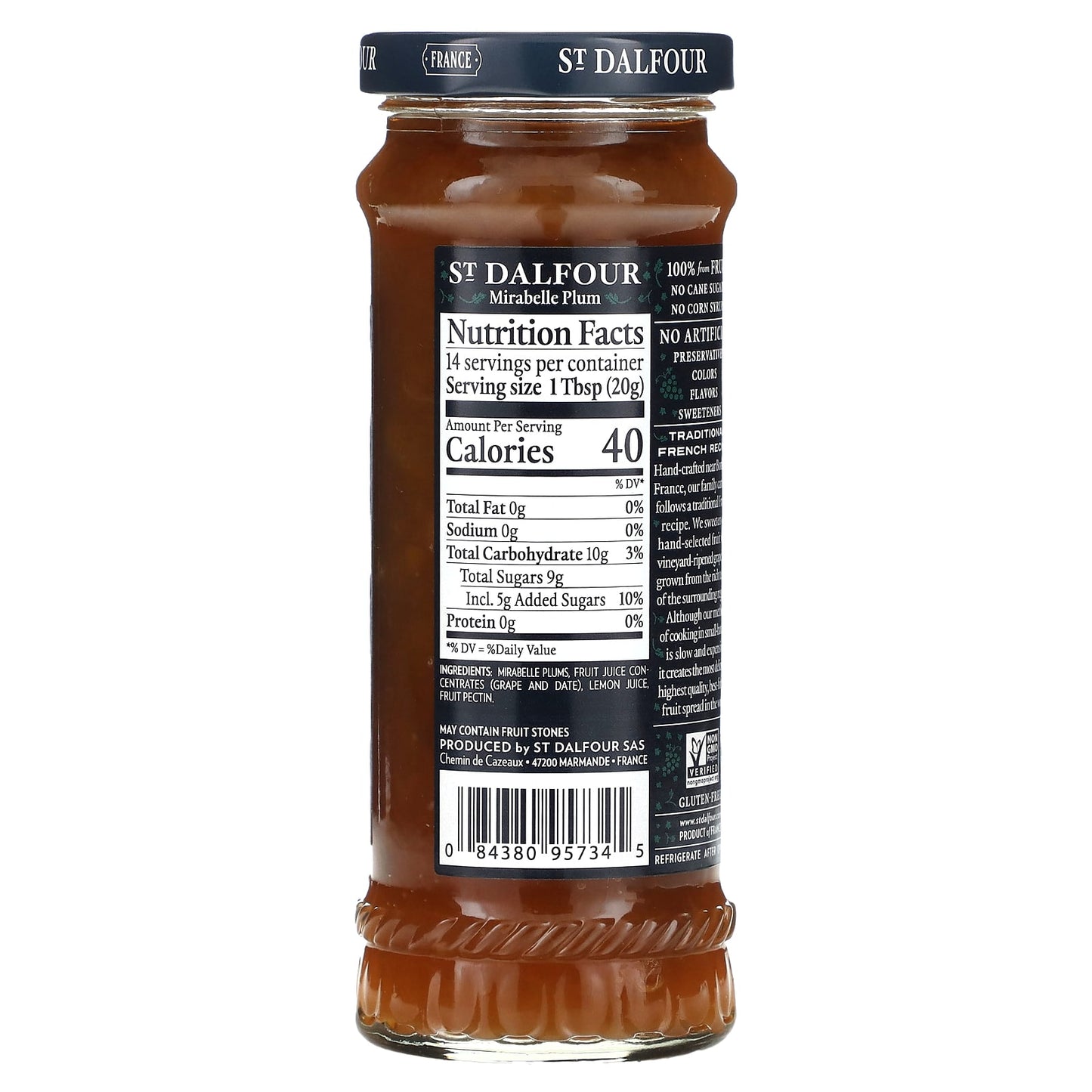 St. Dalfour, Mirabelle Plum, Fruit Spread, 10 oz (284 g) - Image 2