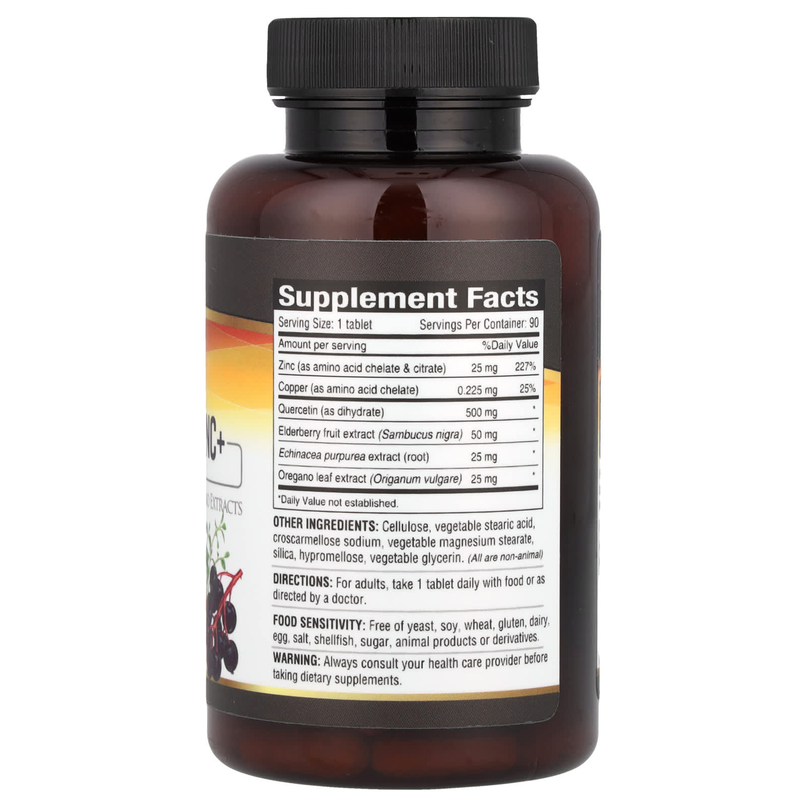 Vegan Quercetin & Zinc Dietary Supplement - 90 Tablets by Deva - Image 2
