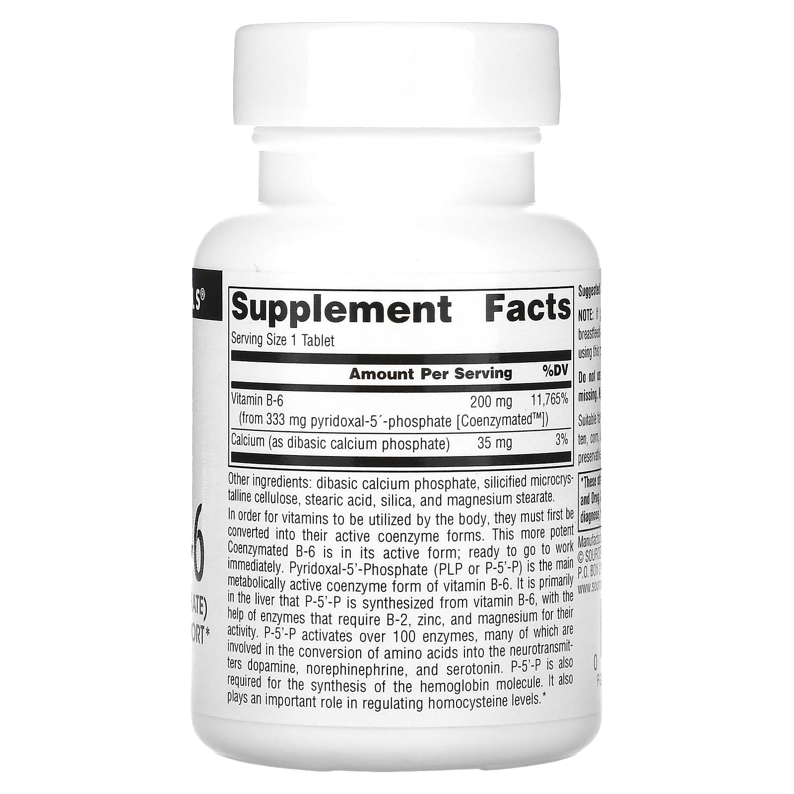 Source Naturals, Coenzymated B-6, 30 Tablets - Image 2