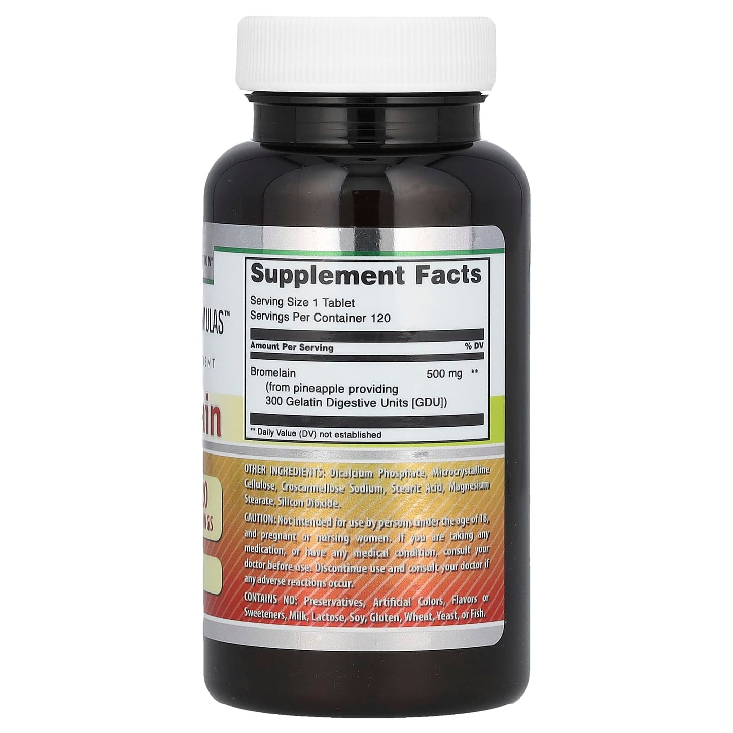 Bromelain Supplement for Digestion and Inflammation Relief, 500mg, 120 Tablets - Image 2
