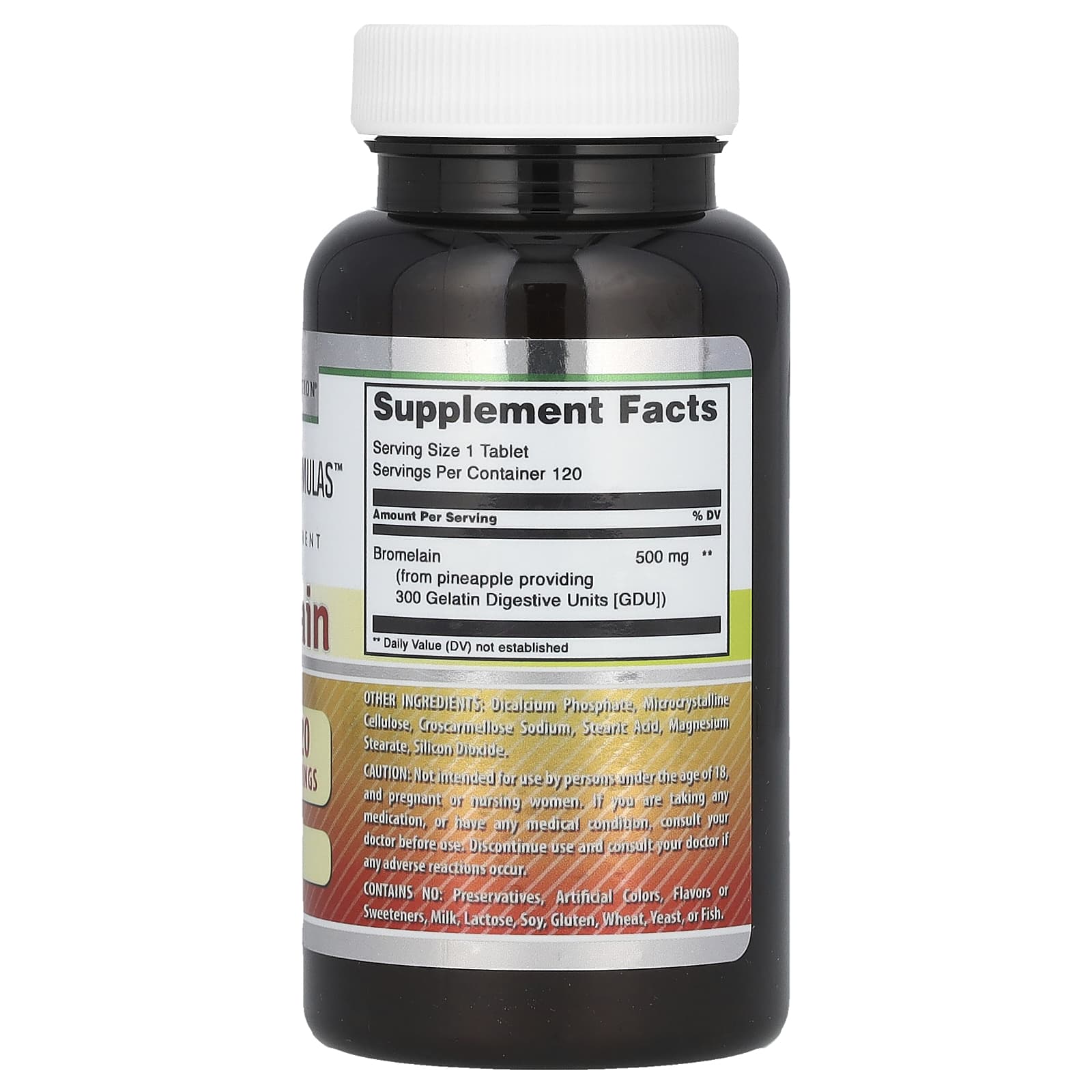Bromelain Supplement for Digestion and Inflammation Relief, 500mg, 120 Tablets - Image 2