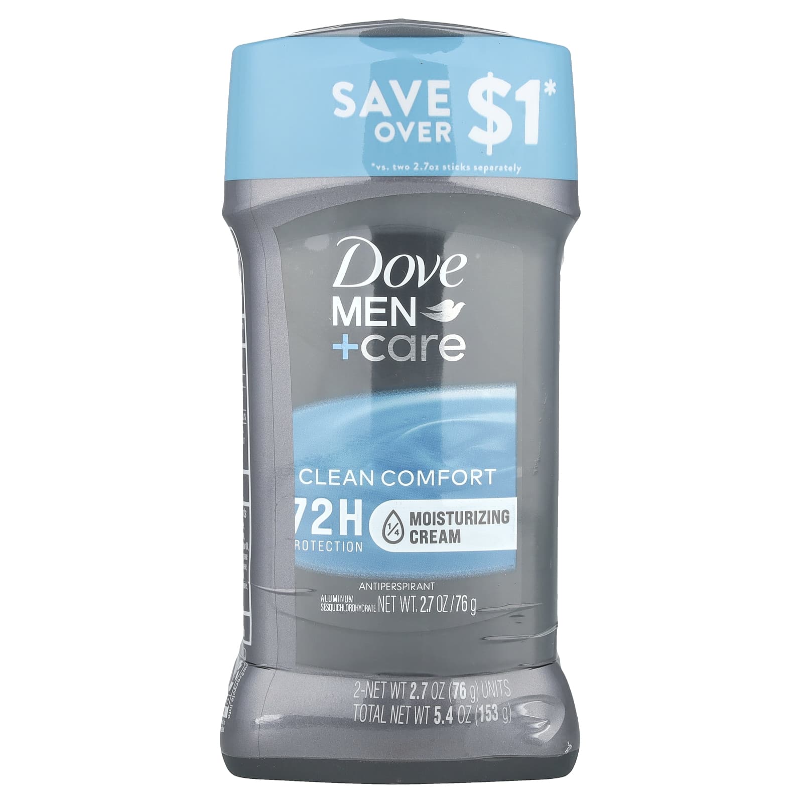 Dove Men+Care Antiperspirant Deodorant, 2.7 oz (76g), 2 Pack - Image 2