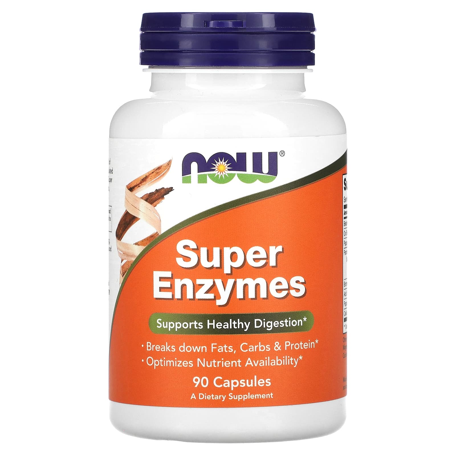 NOW Foods, Super Enzymes, 90 Capsules - Image 1