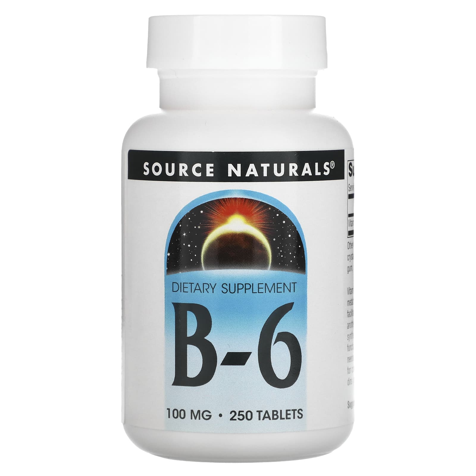 Source Naturals, B-6, 250 Tablets - Image 1