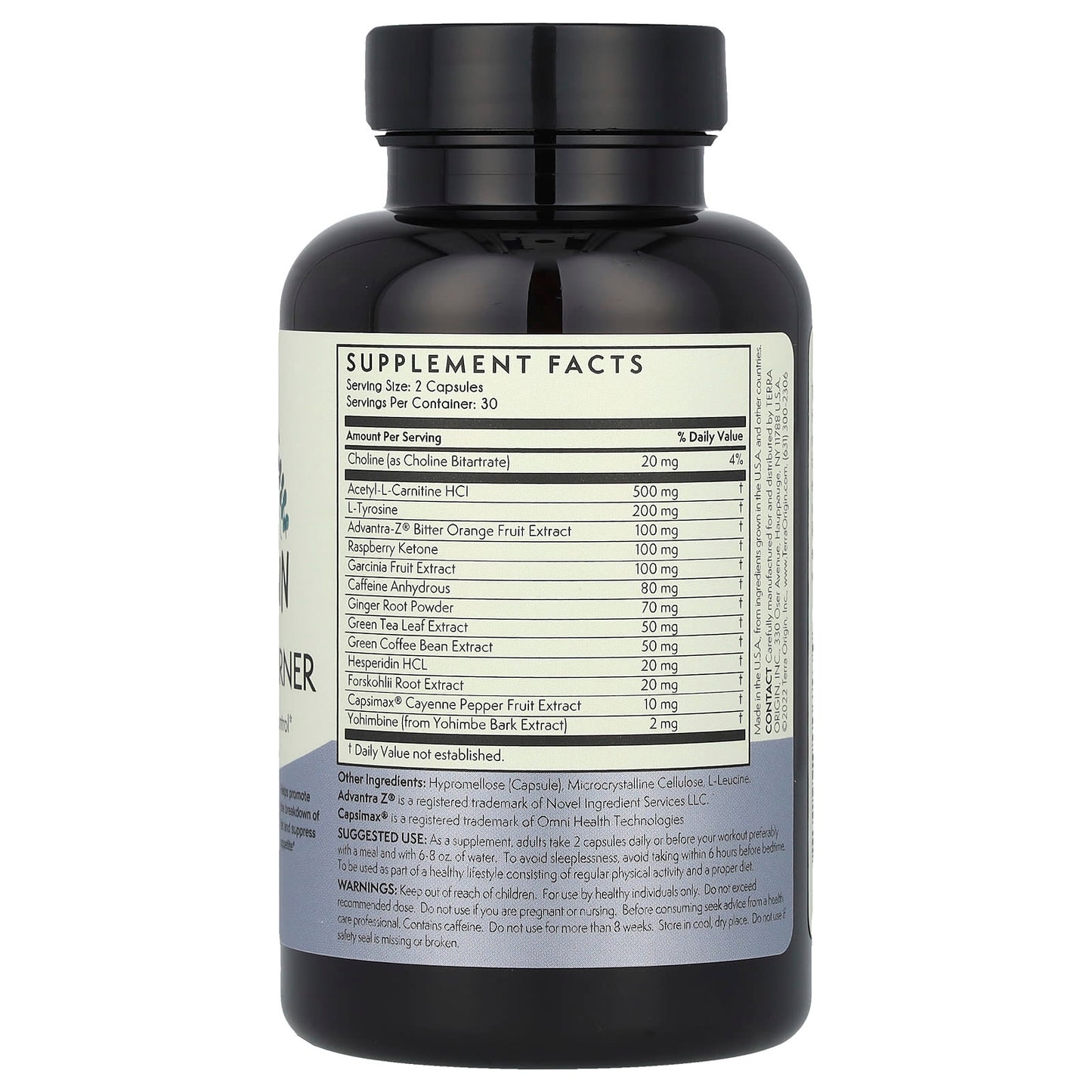 Terra Origin, Healthy Fat Burner, 60 Capsules - Image 2