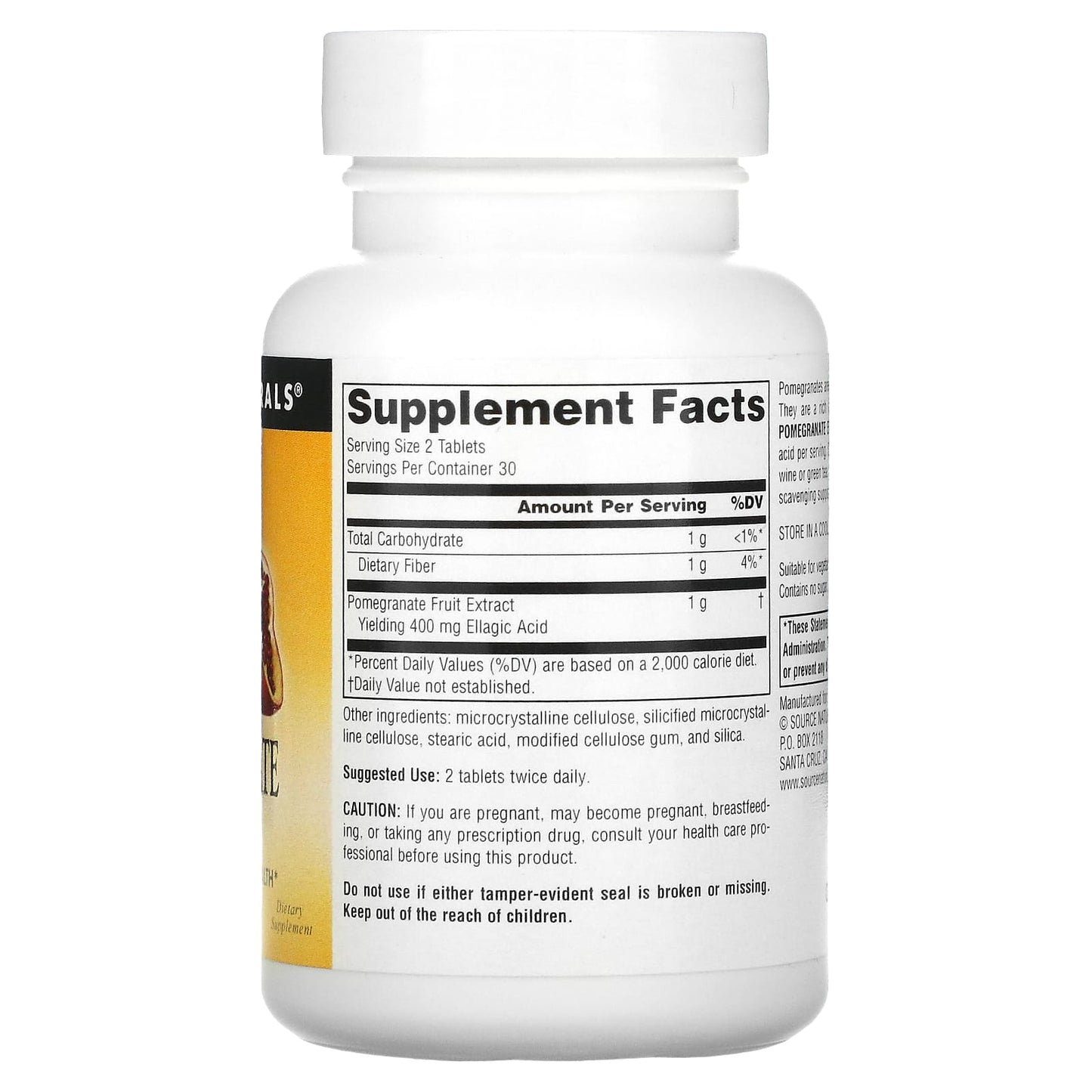Source Naturals, Pomegranate Extract, 500 mg, 60 Tablets - Image 2