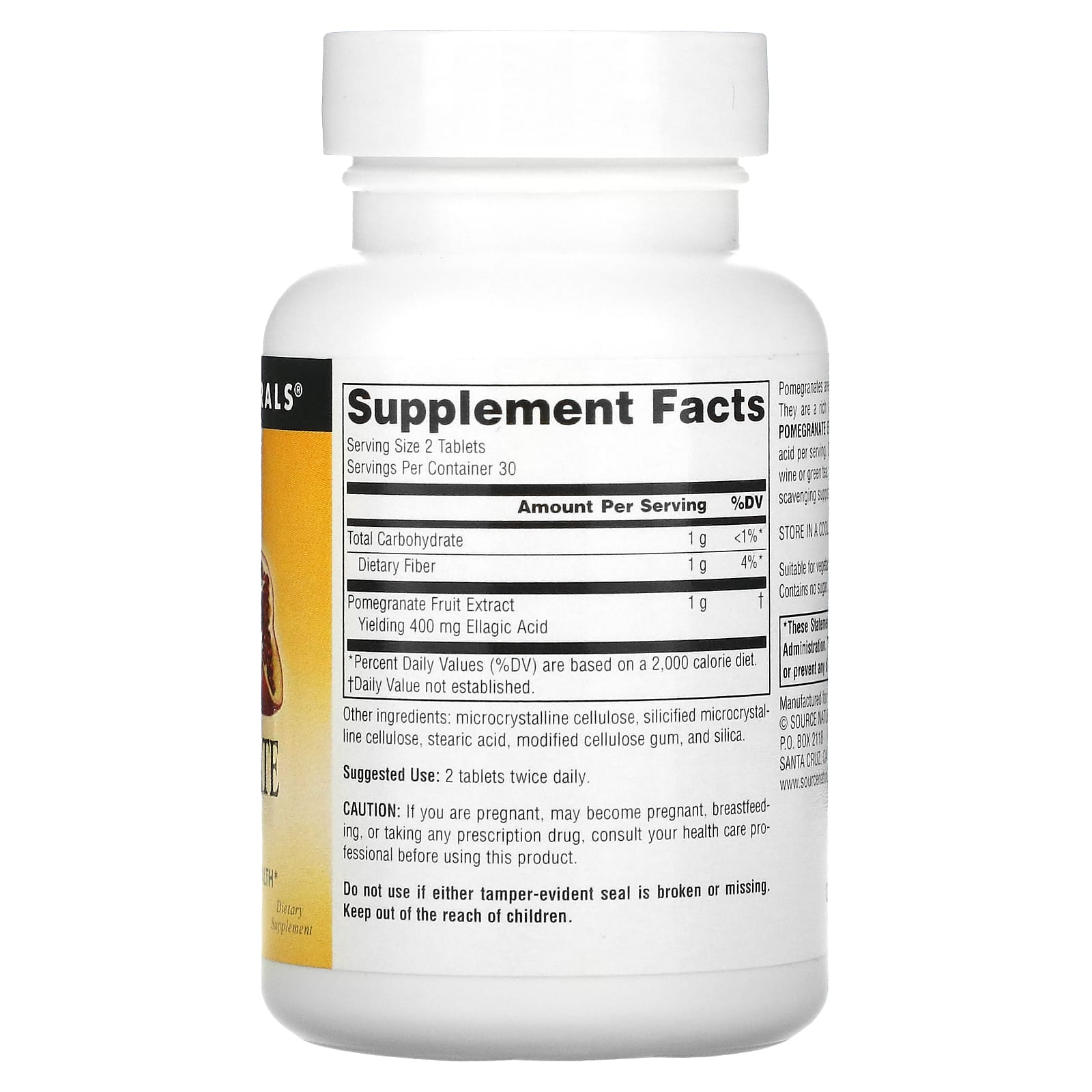 Source Naturals, Pomegranate Extract, 500 mg, 60 Tablets - Image 2