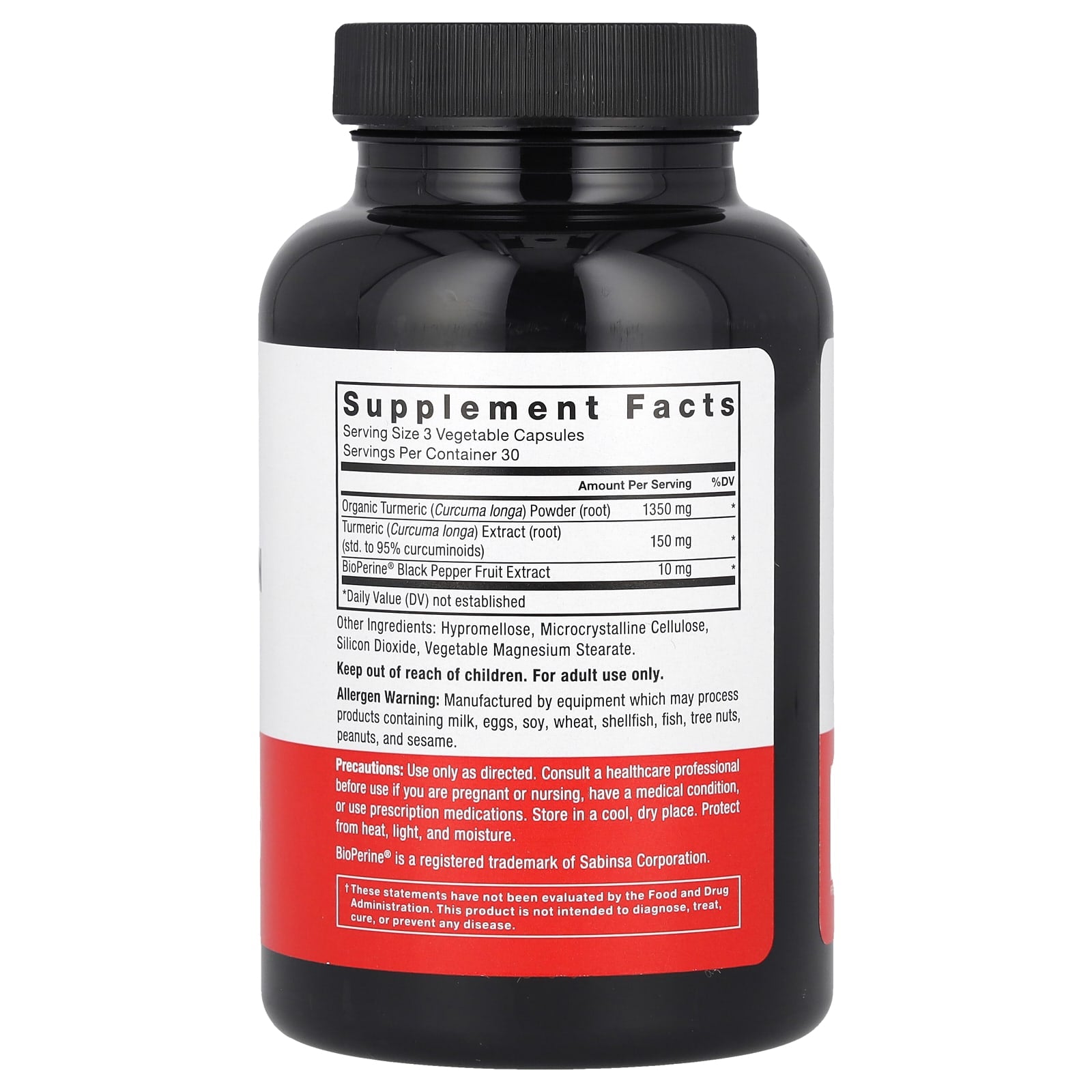 Turmeric Curcumin with BioPerine, 90 Capsules for Healthy Inflammation - Image 2
