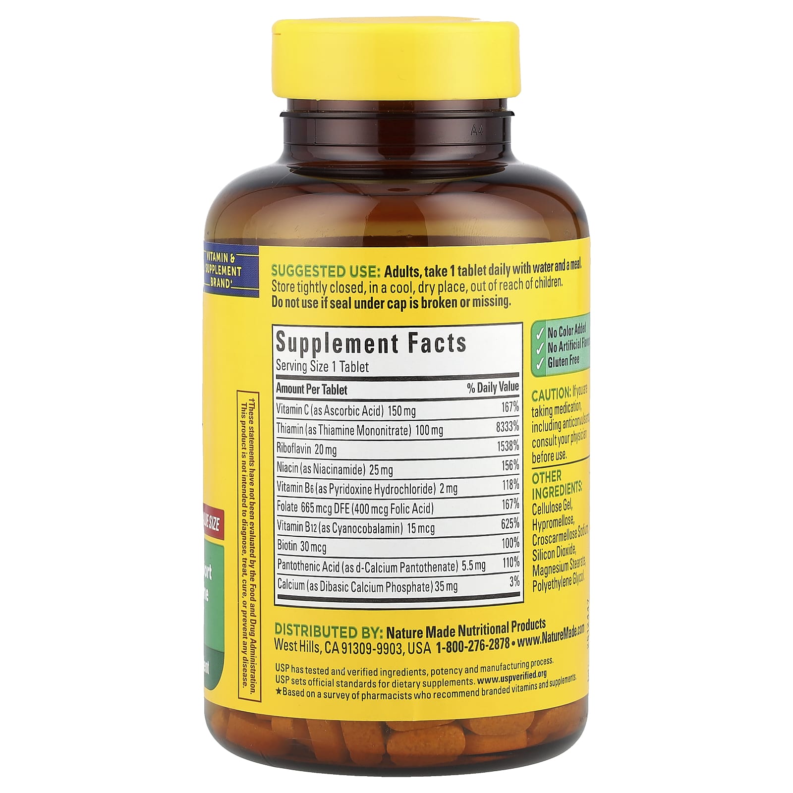 Nature Made, Super-B Complex with Vitamin C, 360 Tablets - Image 2