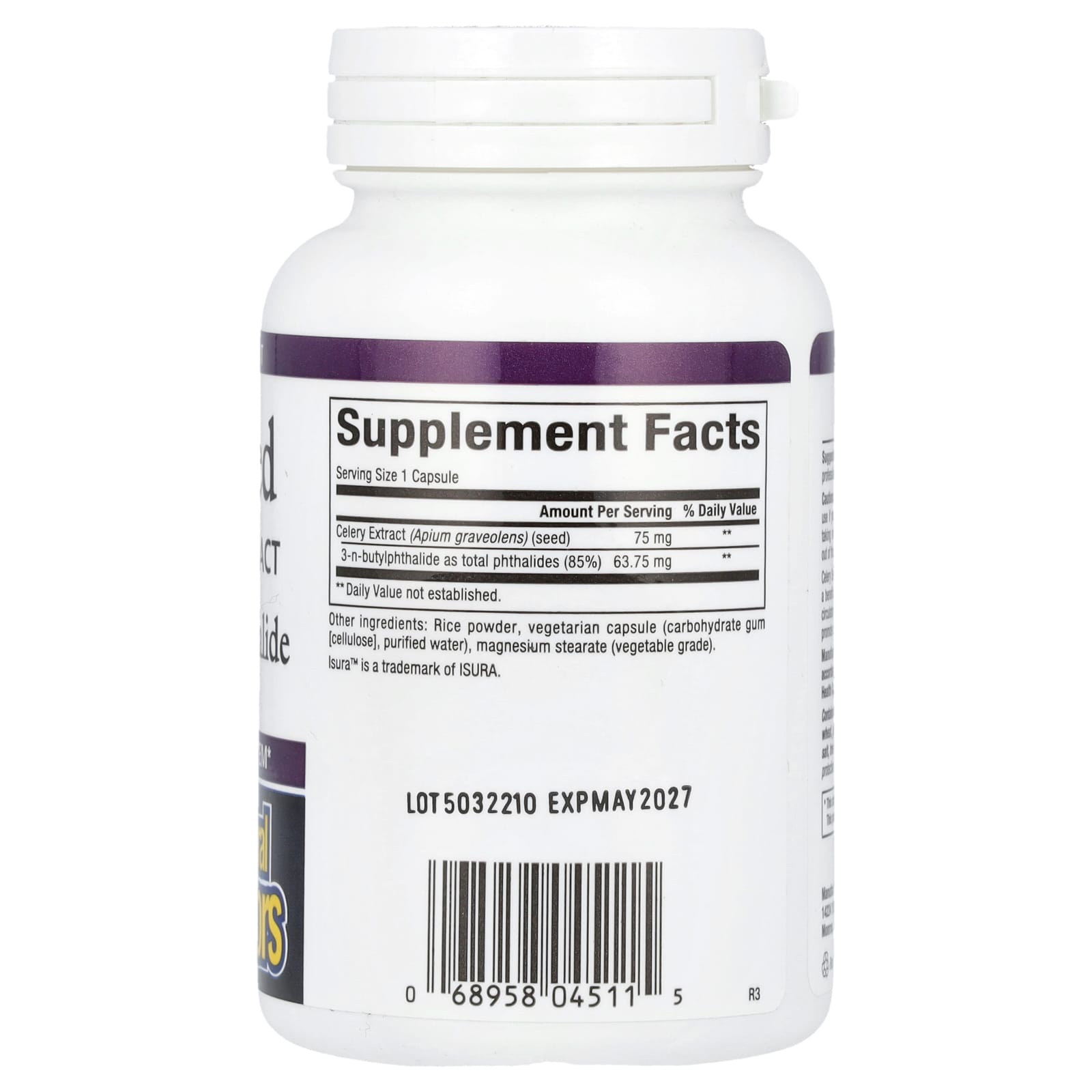 Natural Factors, Celery Seed, Standardized Extract, 120 Vegetarian Capsules - Image 2