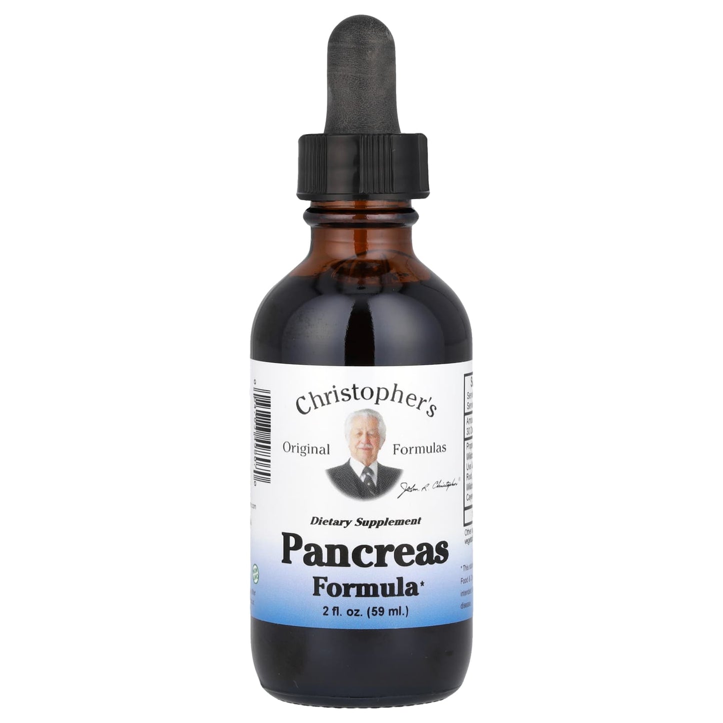 Pancreas Support Supplement by Christopher's Original Formulas - 2 fl oz - Image 1