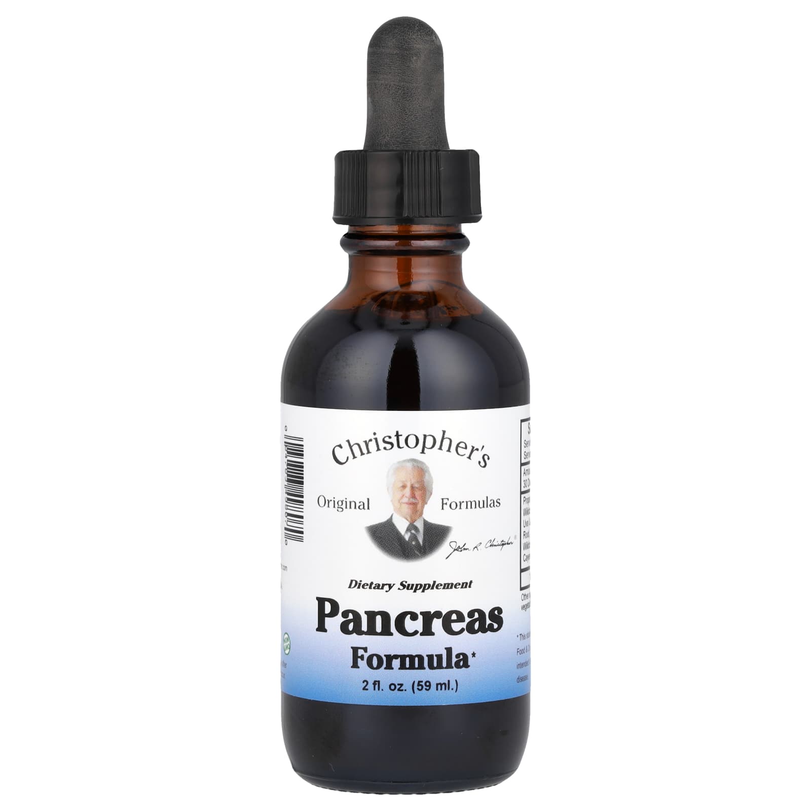 Pancreas Support Supplement by Christopher's Original Formulas - 2 fl oz - Image 1