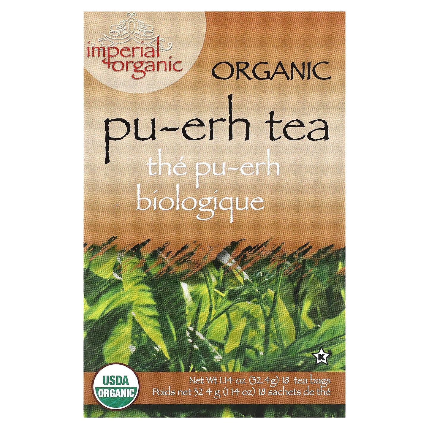 Uncle Lee's Tea, Imperial Organic, Pu-erh Tea, 18 Tea Bags, 1.14 oz (32.4 g) - Image 1
