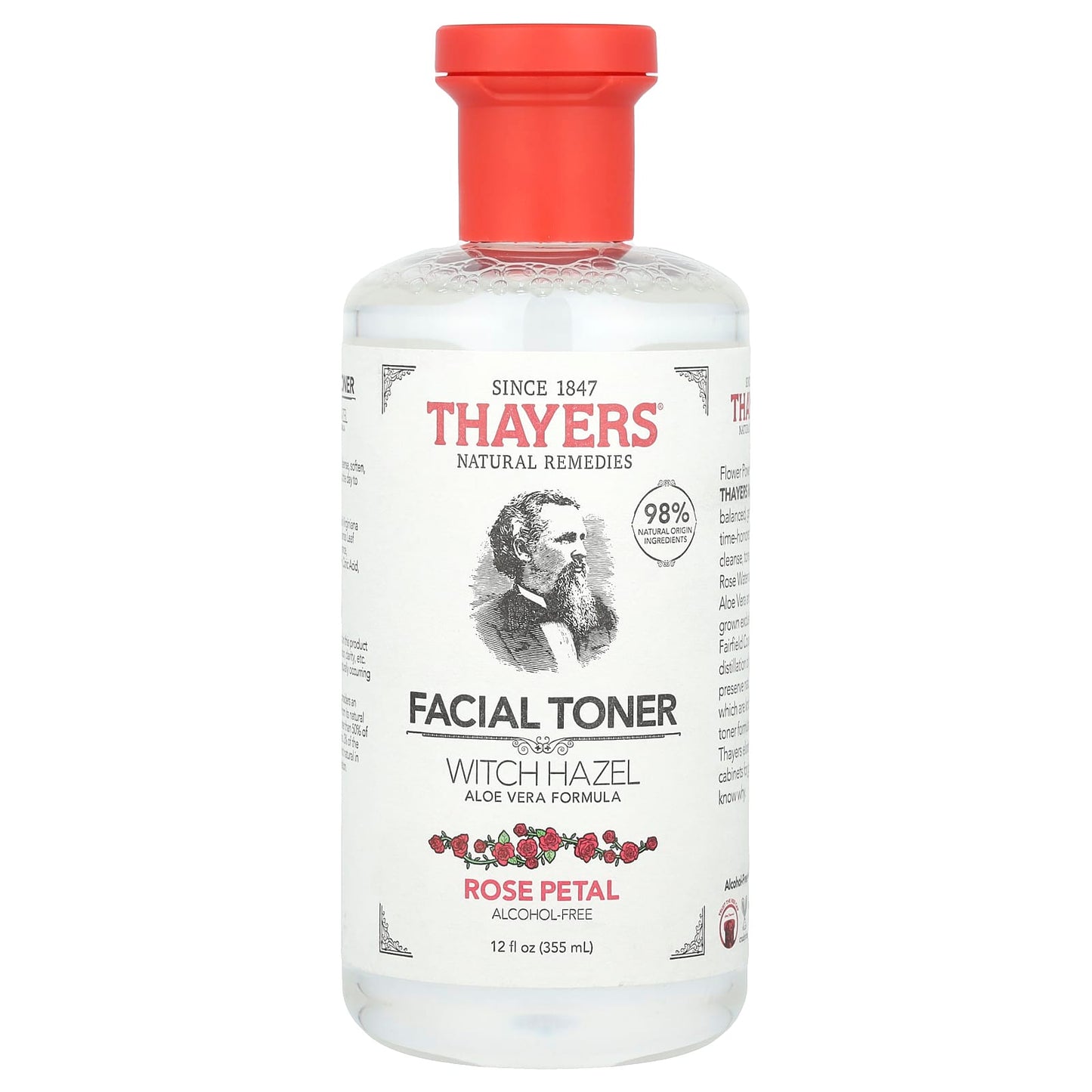 Thayers, Facial Toner, Witch Hazel, Alcohol-Free, Rose Petal, 12 fl oz (355 ml) - Image 1