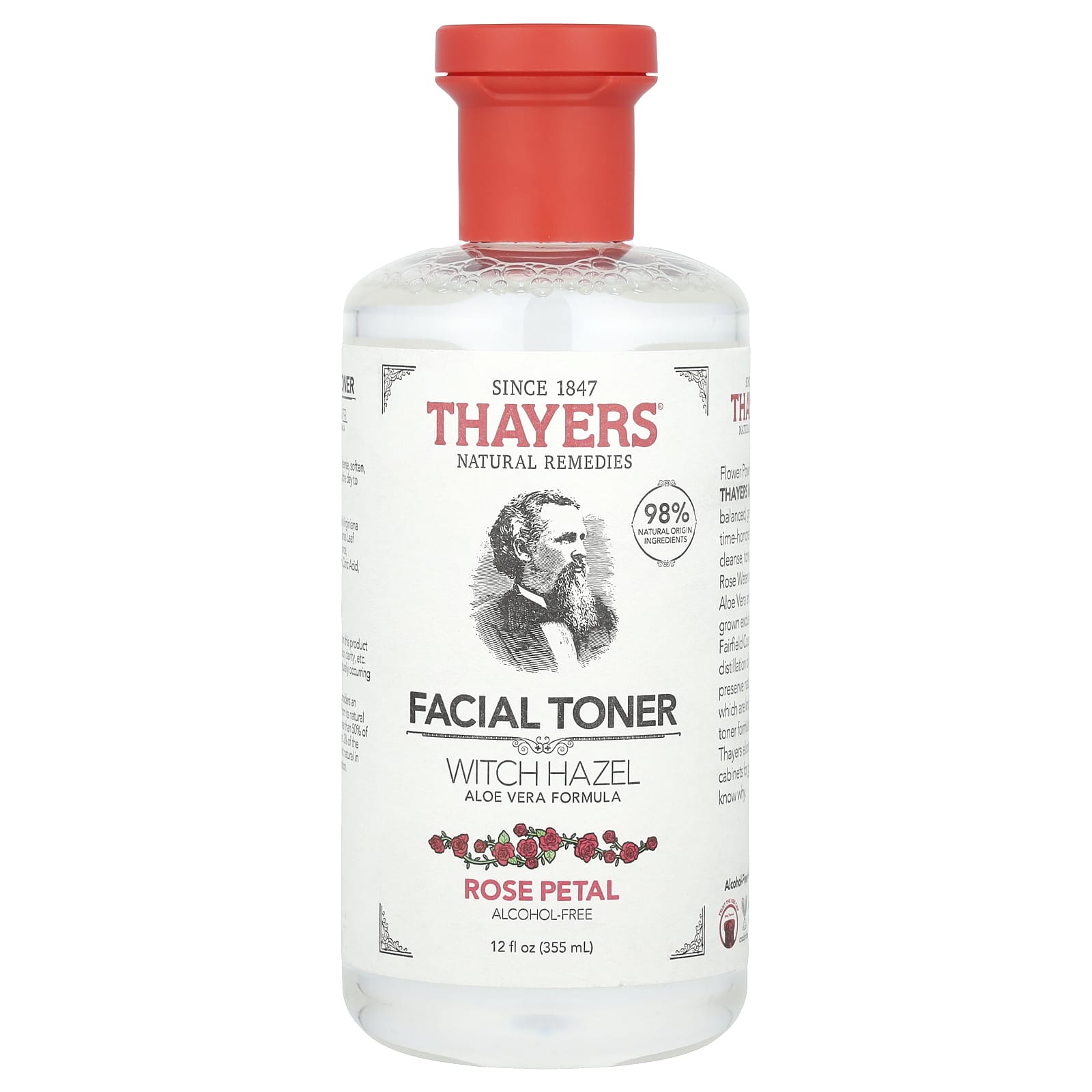 Thayers, Facial Toner, Witch Hazel, Alcohol-Free, Rose Petal, 12 fl oz (355 ml) - Image 1
