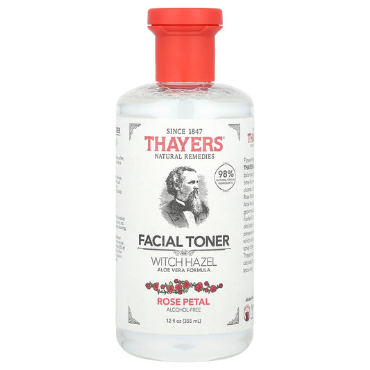 Thayers, Facial Toner, Witch Hazel, Alcohol-Free, Rose Petal, 12 fl oz (355 ml) - Image 1