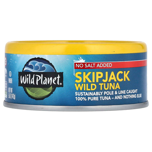Wild Planet, Skipjack Wild Tuna, No Salt Added, 5 oz (142 g) - Image 1